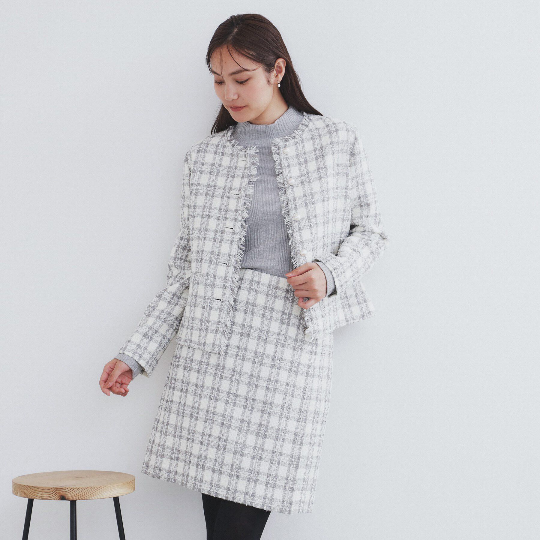 index「《6color/S-LLsize》ラメリブハイネックトップス【洗濯機洗い可/吸湿発熱】」|Tシャツ・カットソー|