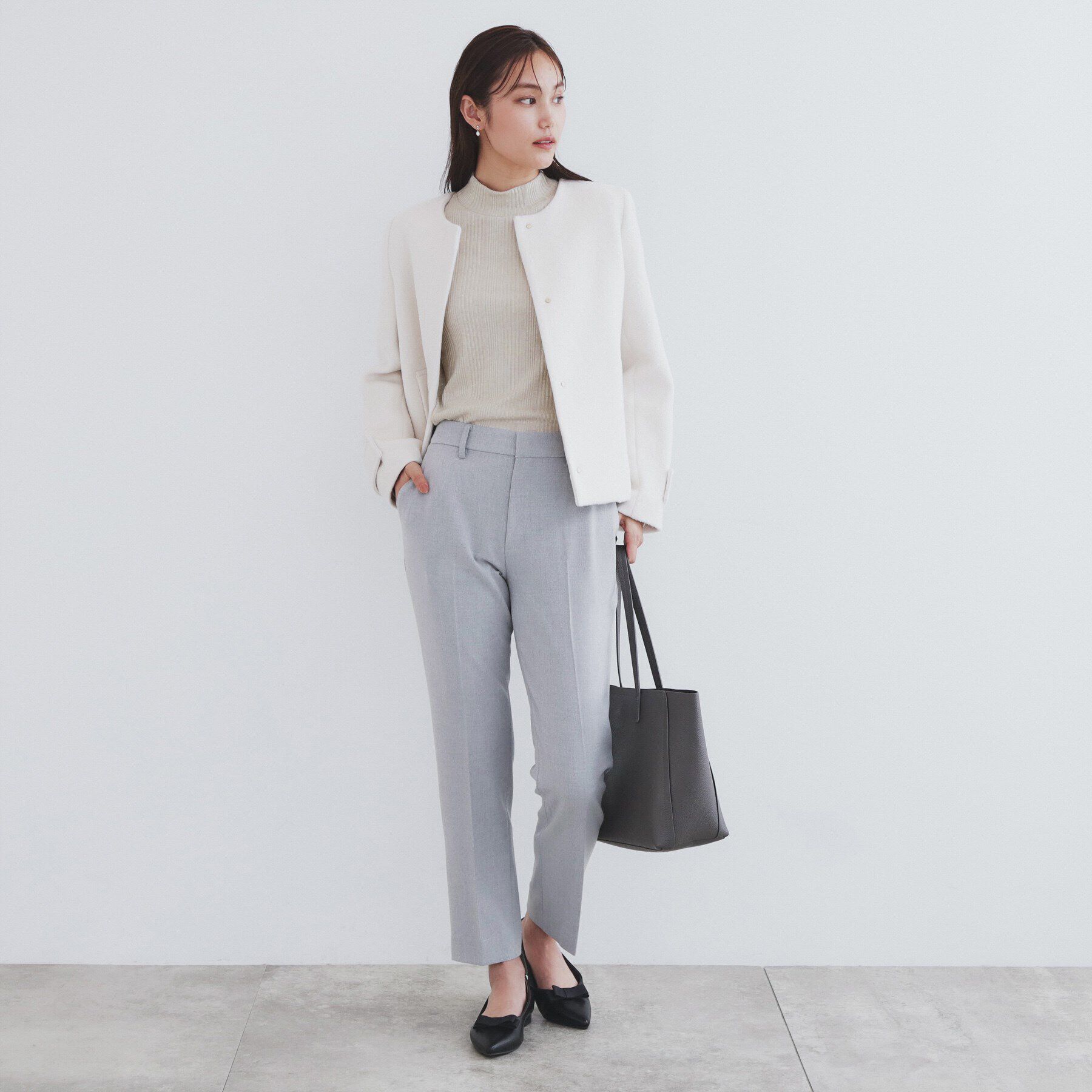 index「《6color/S-LLsize》ラメリブハイネックトップス【洗濯機洗い可/吸湿発熱】」|Tシャツ・カットソー|