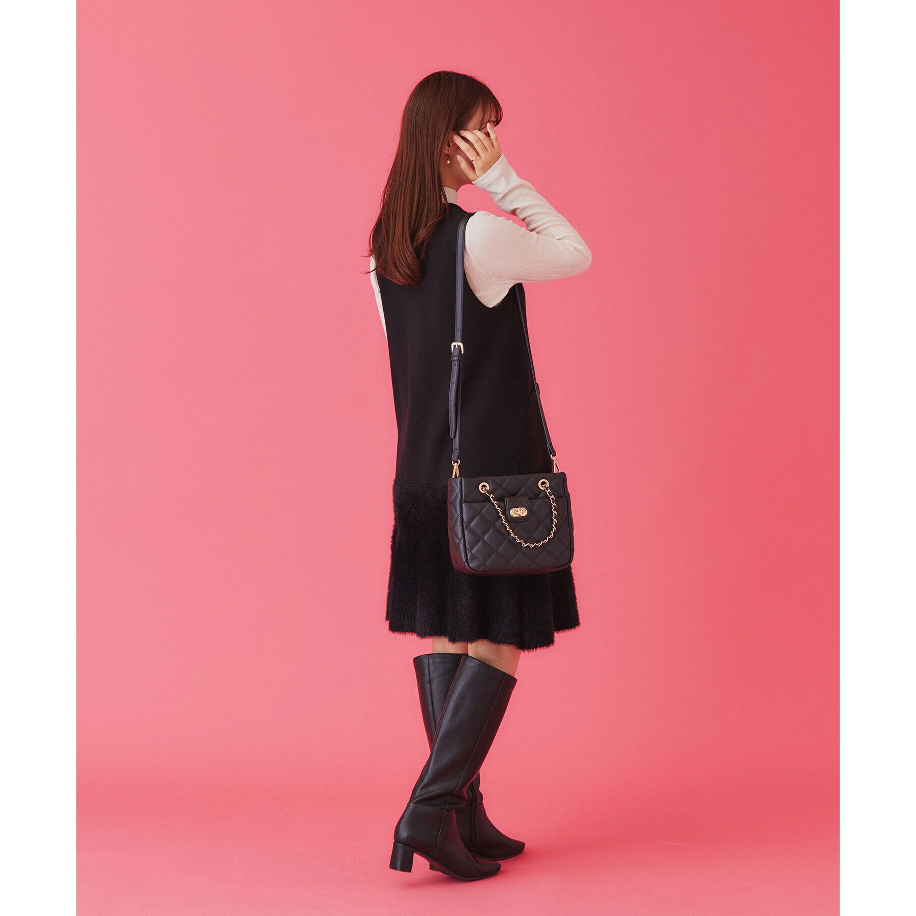 index「《6color/S-LLsize》ラメリブハイネックトップス【洗濯機洗い可/吸湿発熱】」|Tシャツ・カットソー|