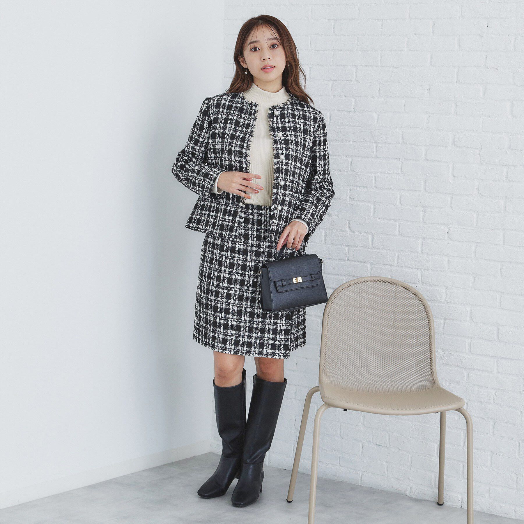 index「《6color/S-LLsize》ラメリブハイネックトップス【洗濯機洗い可/吸湿発熱】」|Tシャツ・カットソー|