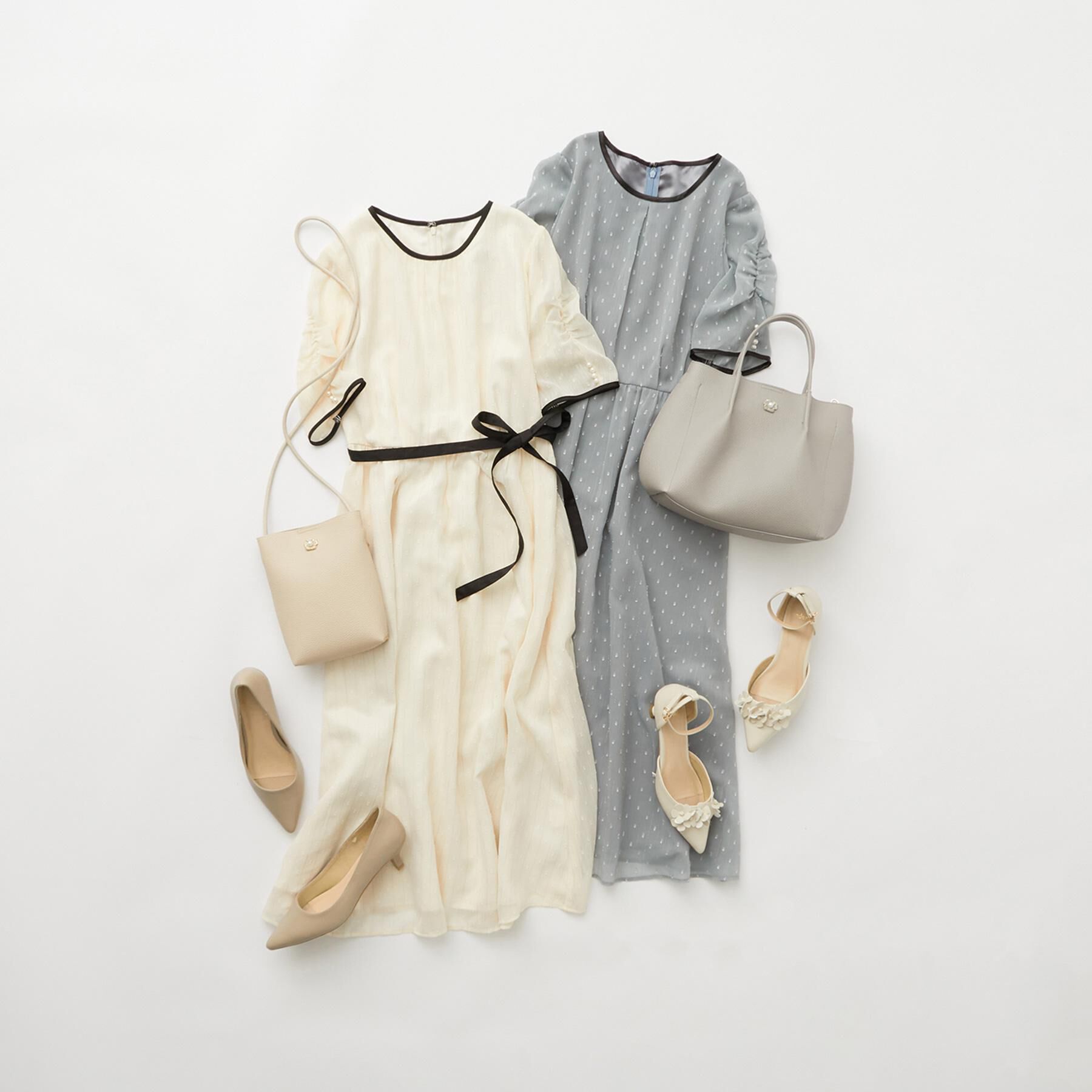 index「【2WAY】フラワーパーツ合皮ミドルトートバッグ」|トートバッグ|