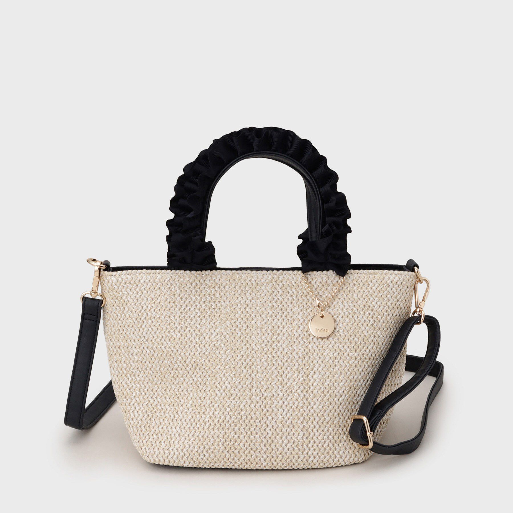 index「【2WAY】雑材フリル持ち手バッグ」|トートバッグ|
