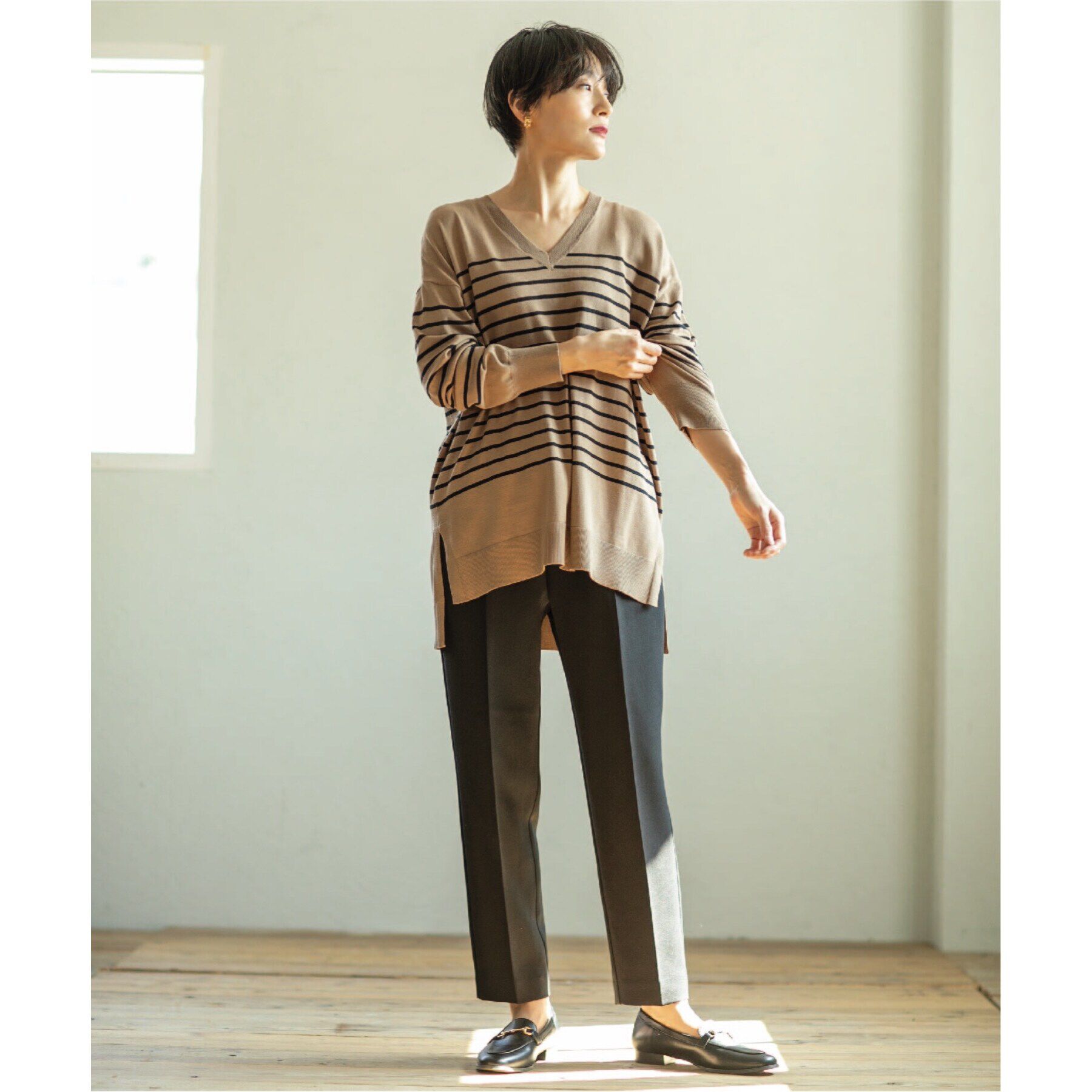 OPAQUE.CLIP「ネオサーモ（R） イージーテーパードパンツ【洗濯機洗い可／ストレッチ／イージーケア／蓄熱保温効果】」|その他|