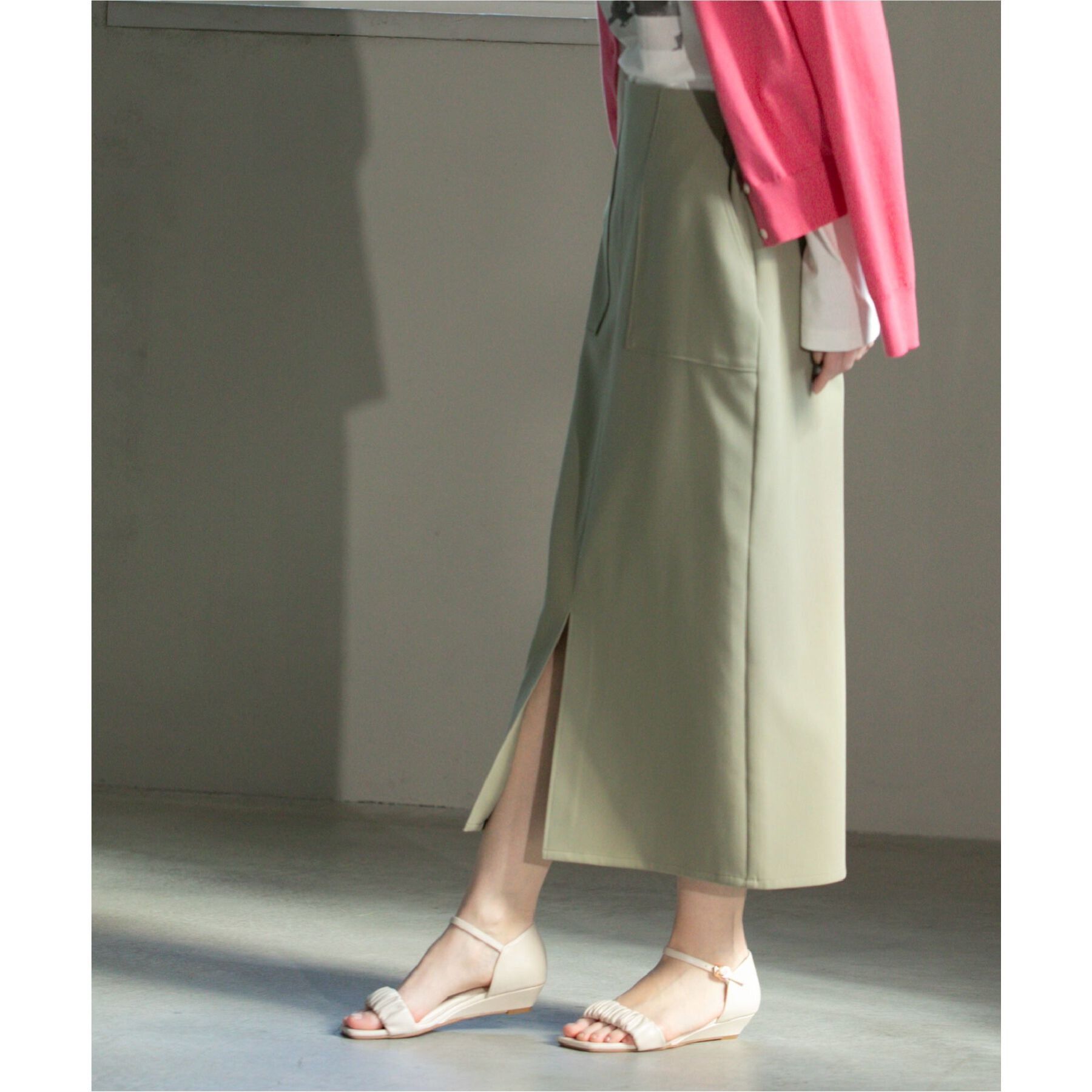 OPAQUE.CLIP「ストレッチダブルポケットタイトスカート【洗濯機洗い可/防シワ】」|スカート|