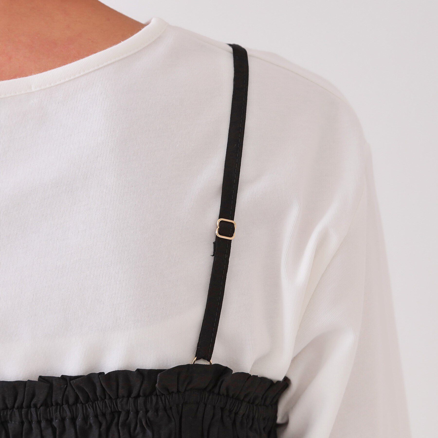 OPAQUE.CLIP「《ツインセット》シャーリングビスチェ&times;ロングTシャツ【洗濯機洗い可】」|その他|