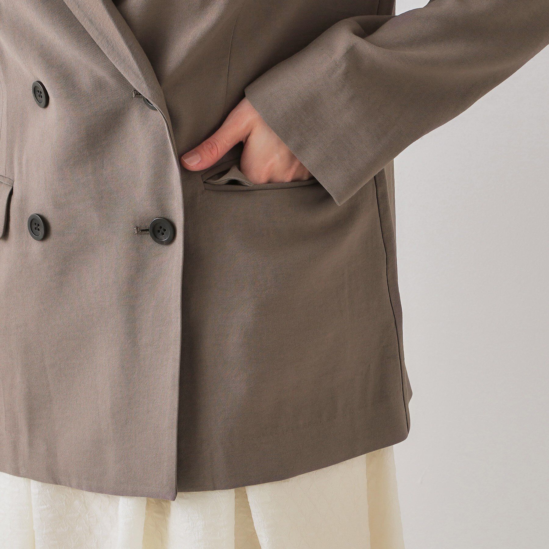 OPAQUE.CLIP「ダブルブレストジャケット【洗える】」|テーラードジャケット|