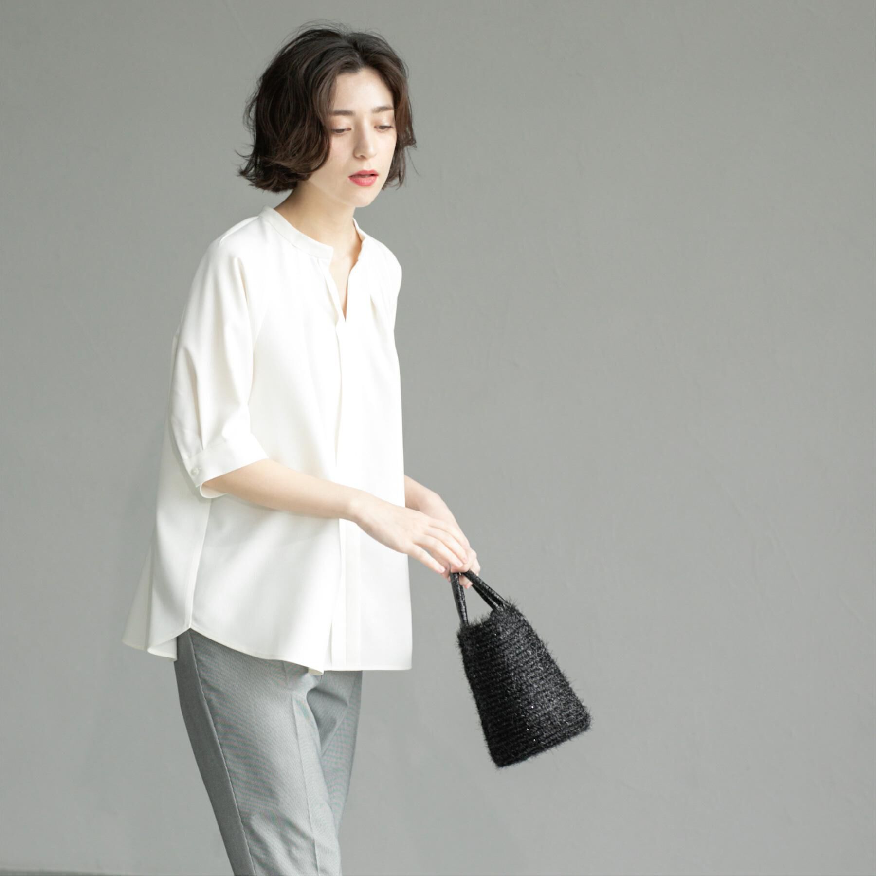 OPAQUE.CLIP「タックスキッパーブラウス【洗濯機洗い可】」|シャツ・ブラウス|