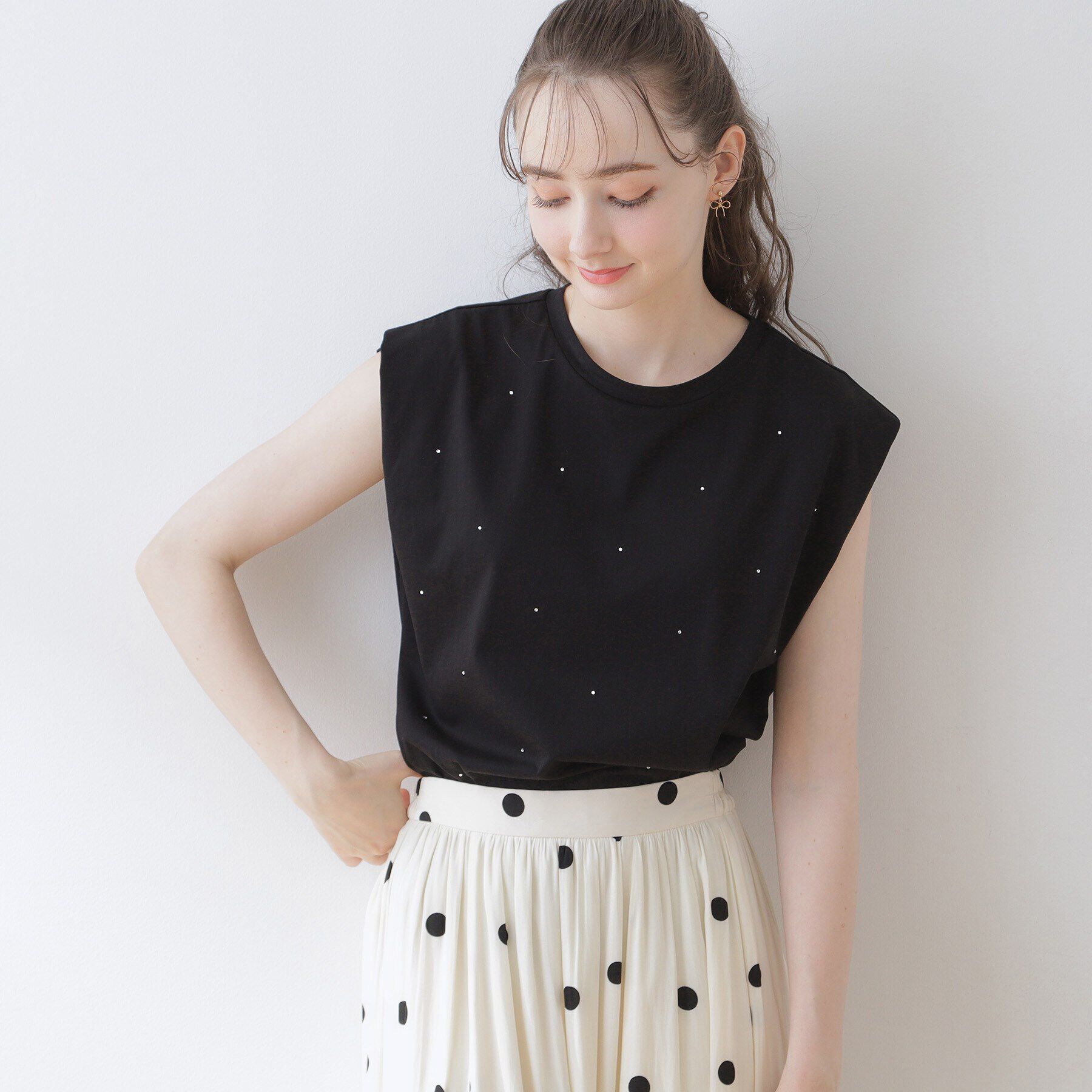 Couture broach「【インしないでキマる】ラインストーンTシャツ」|Tシャツ・カットソー|