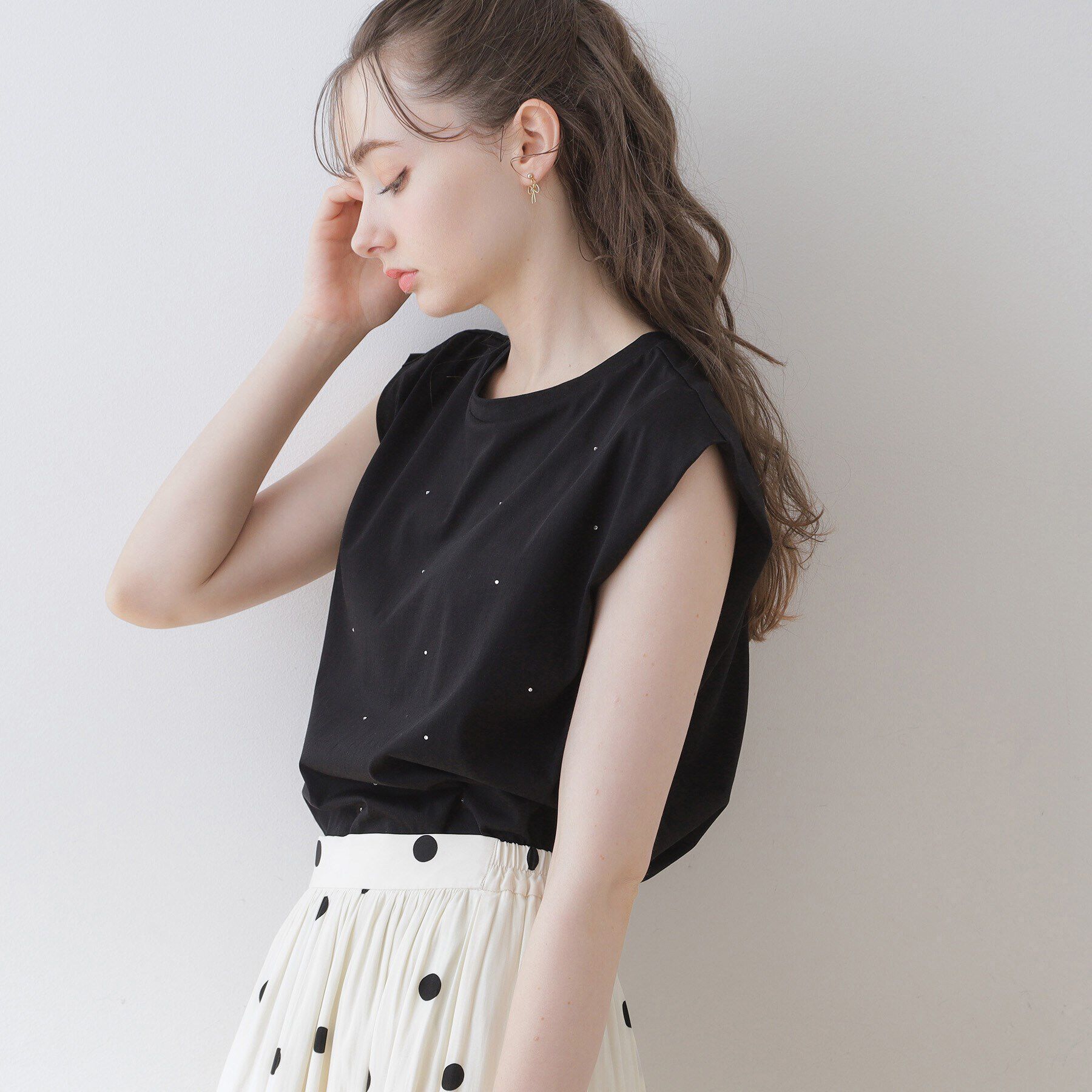 Couture broach「【インしないでキマる】ラインストーンTシャツ」|Tシャツ・カットソー|