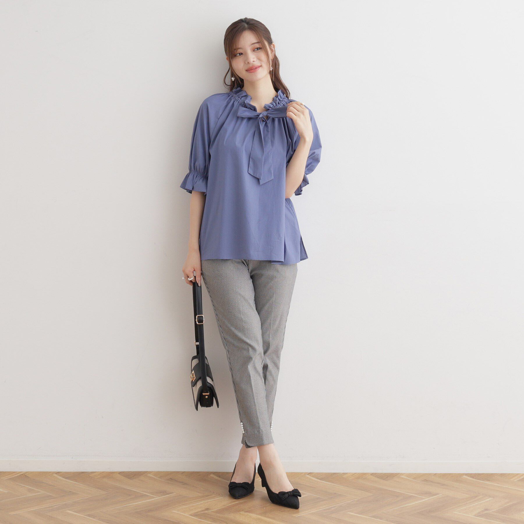 Couture broach「ギャザーフリルリボンタイ」|シャツ・ブラウス|