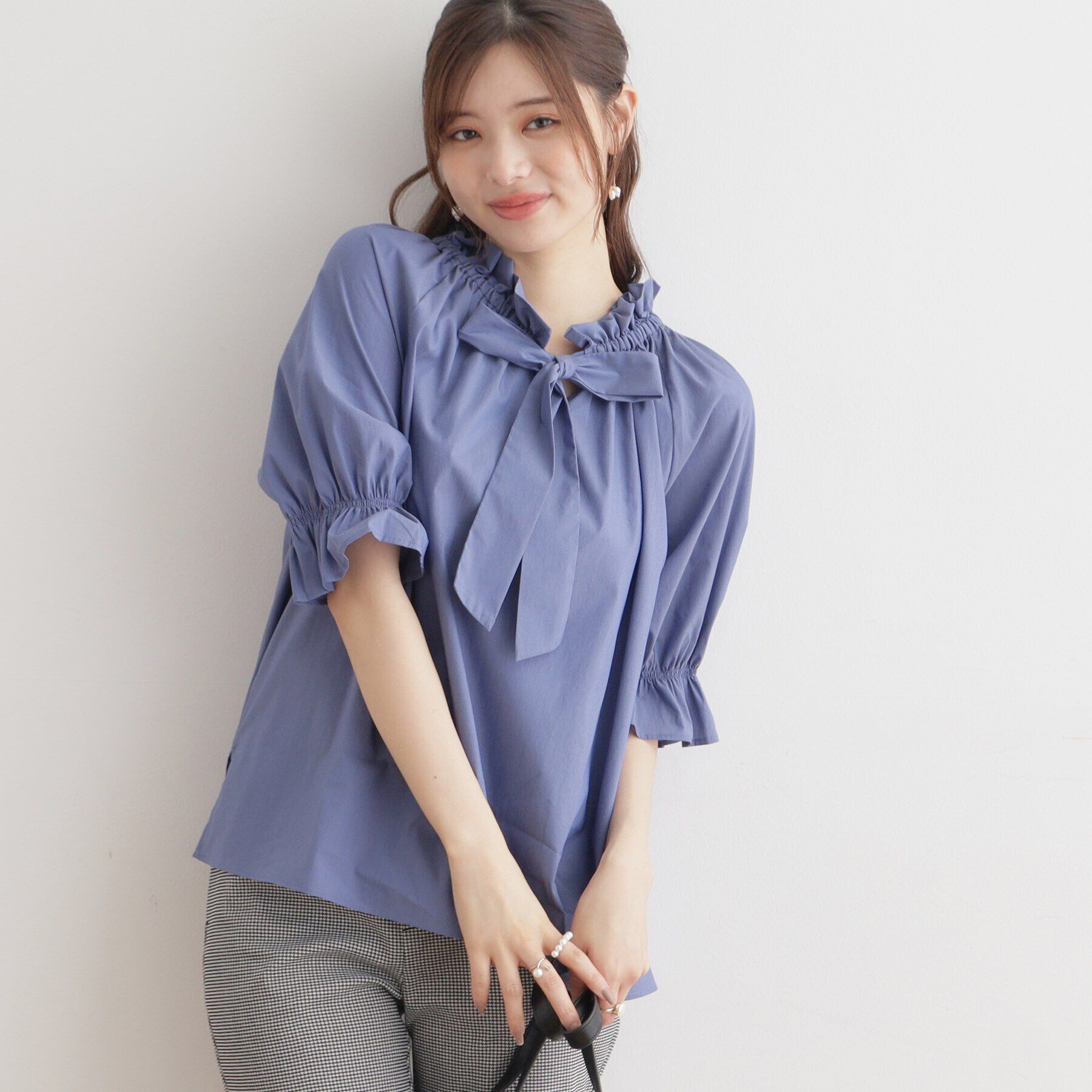 Couture broach「ギャザーフリルリボンタイ」|シャツ・ブラウス|