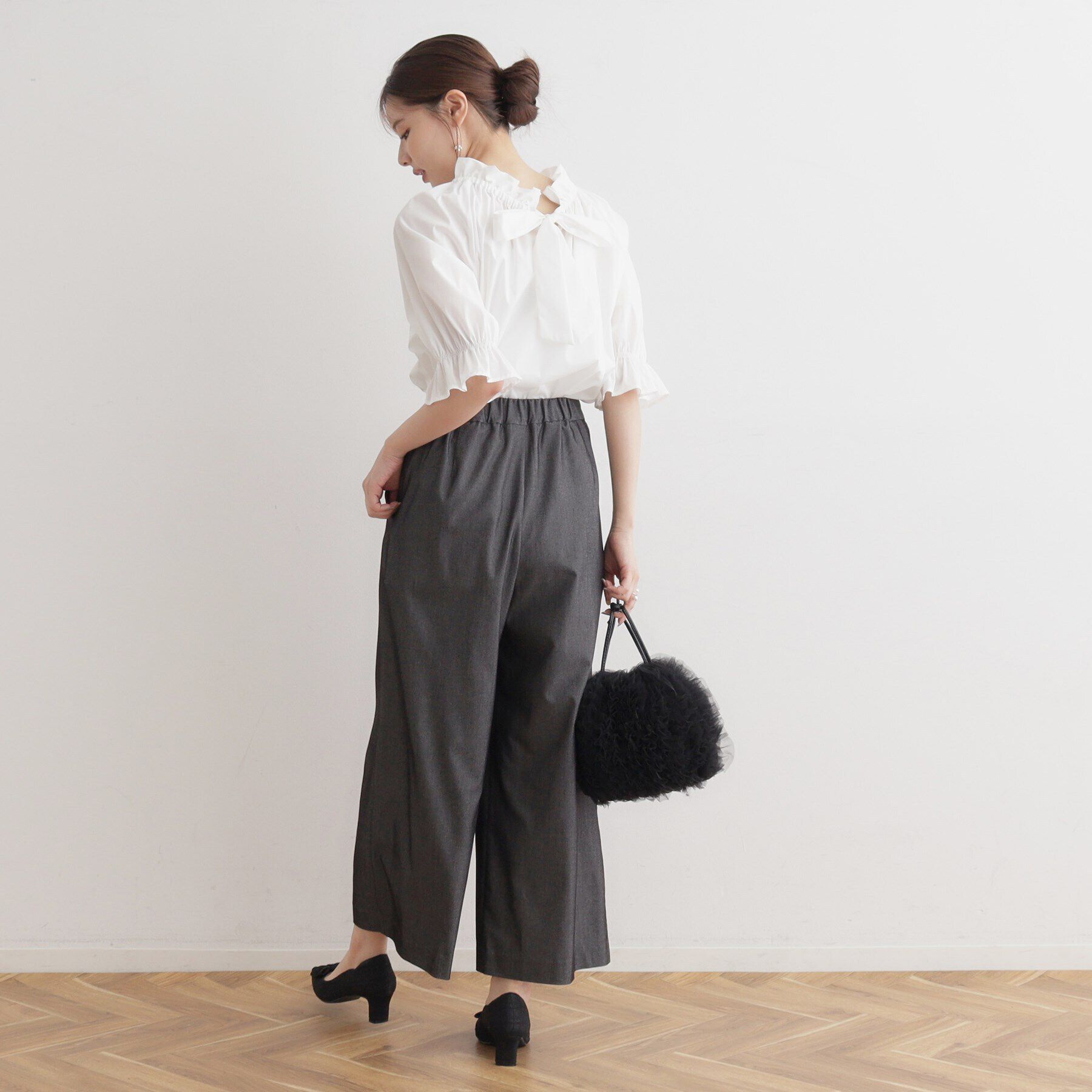 Couture broach「ギャザーフリルリボンタイ」|シャツ・ブラウス|