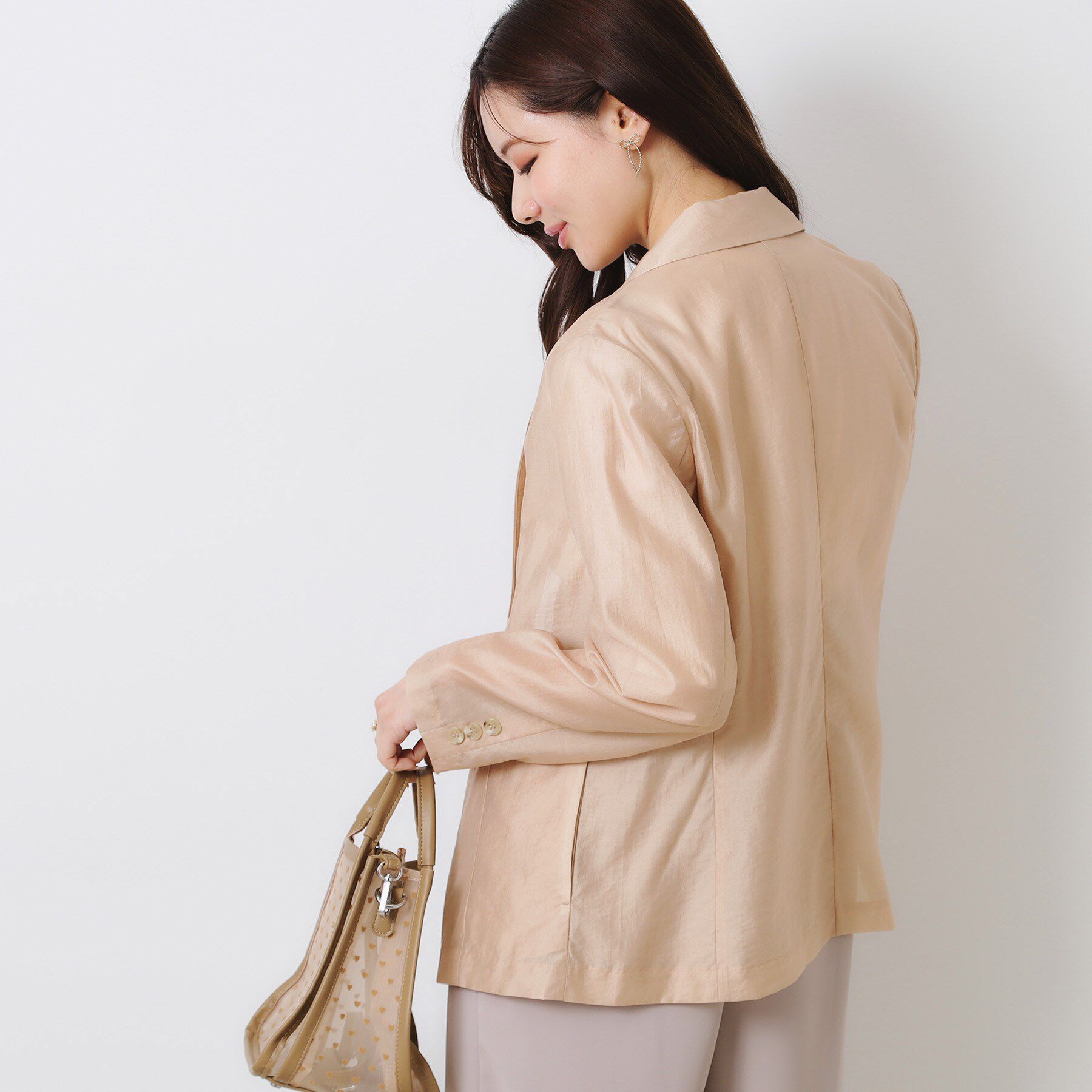 Couture broach「【オシャレな透け感・通勤】シアージャケット」|テーラードジャケット|