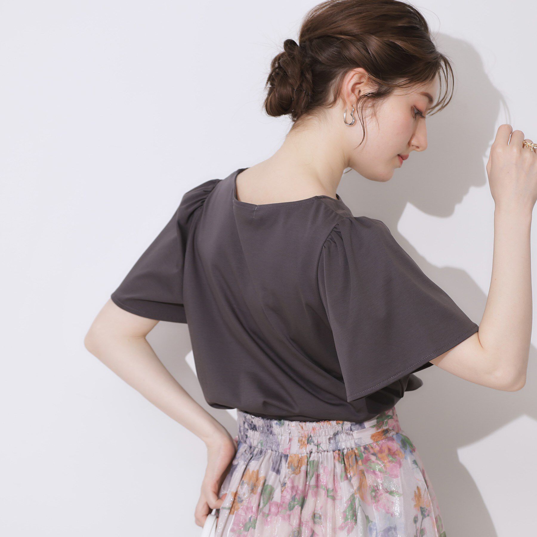 Couture broach「【接触冷感・UVカット】トゥシューズプリントTシャツ」|Tシャツ・カットソー|