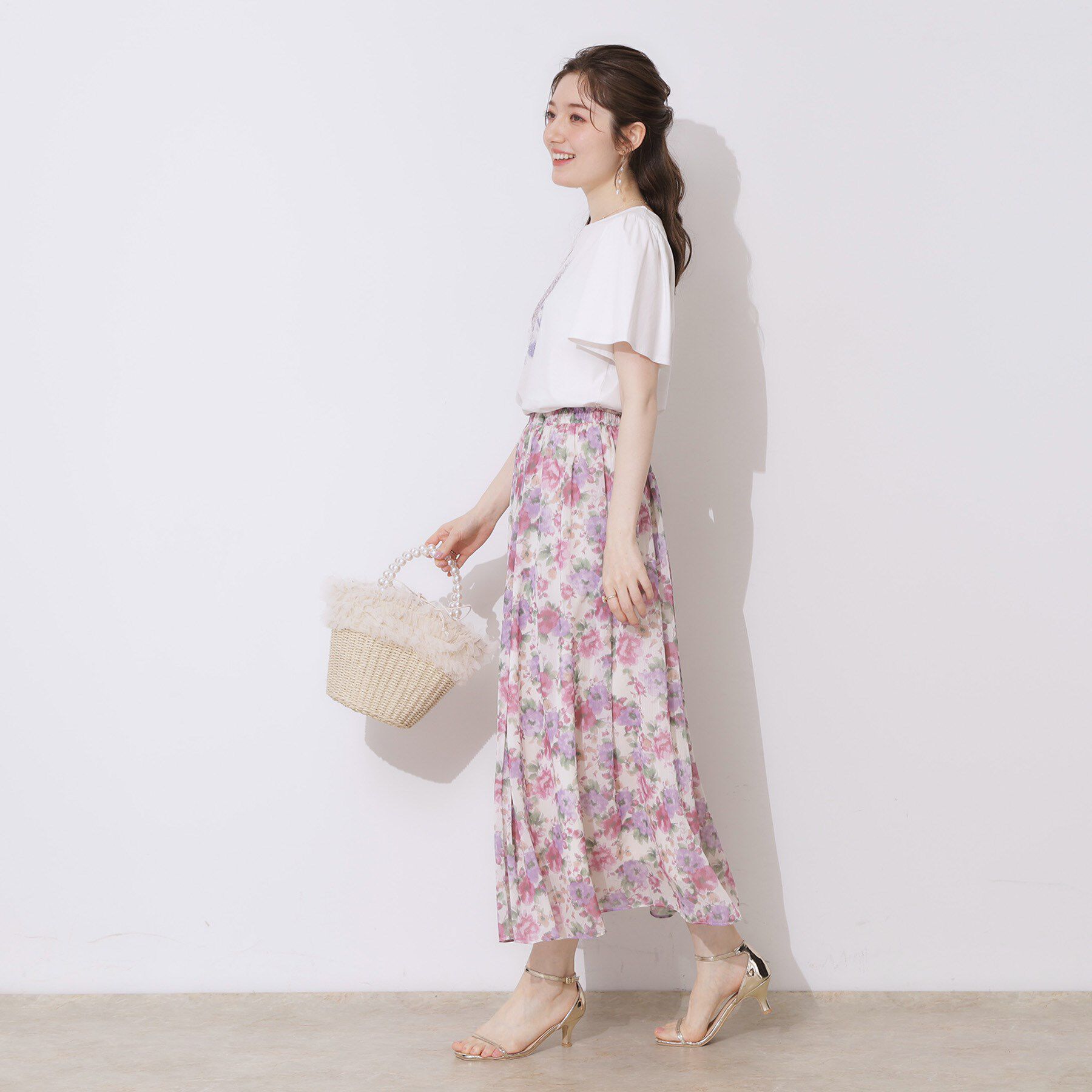 Couture broach「【接触冷感・UVカット】トゥシューズプリントTシャツ」|Tシャツ・カットソー|