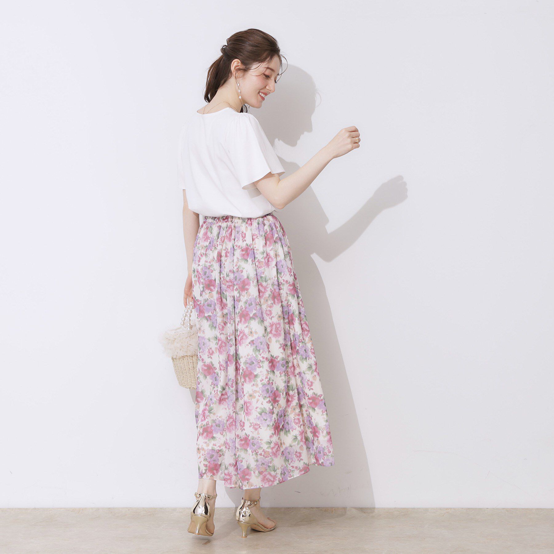 Couture broach「【接触冷感・UVカット】トゥシューズプリントTシャツ」|Tシャツ・カットソー|