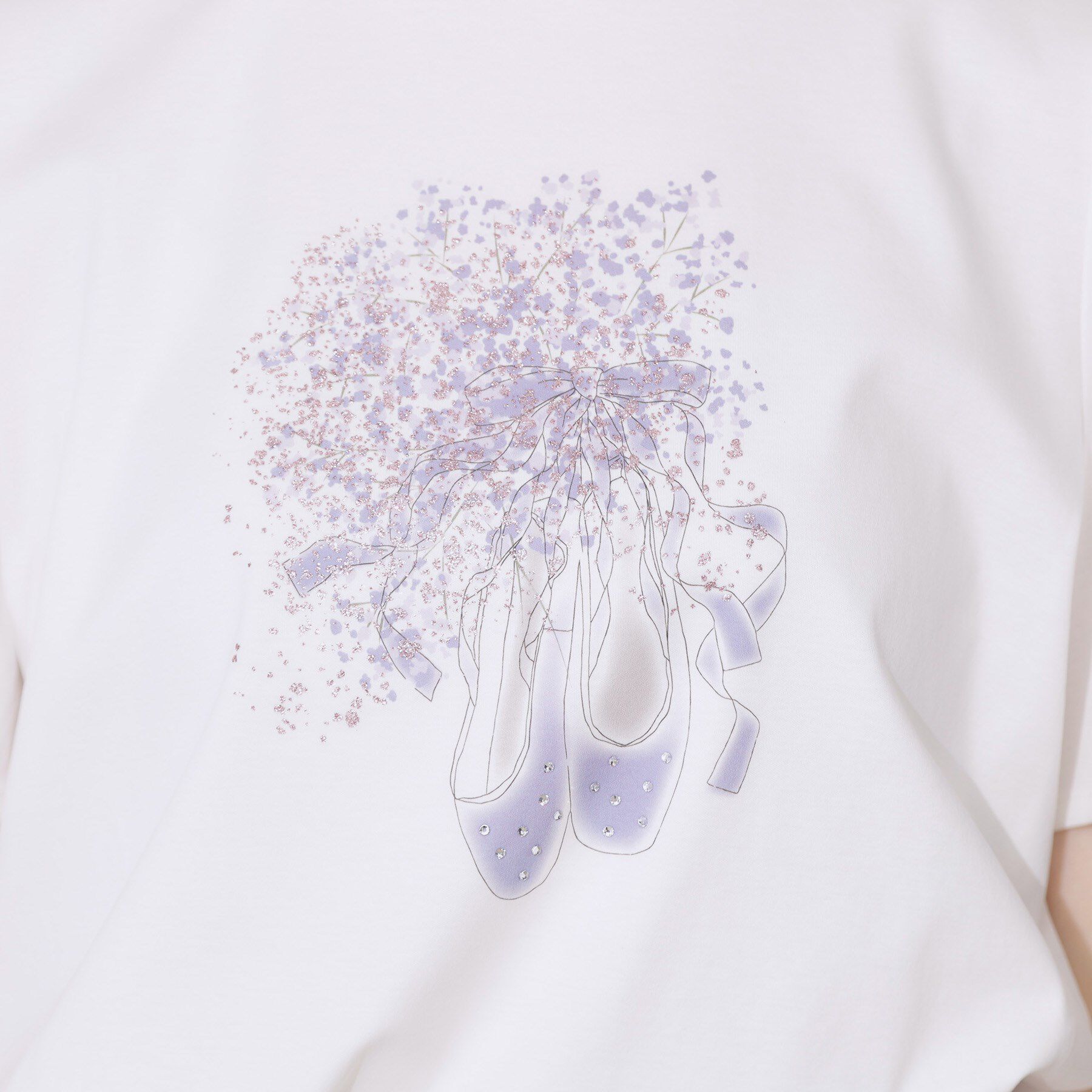 Couture broach「【接触冷感・UVカット】トゥシューズプリントTシャツ」|Tシャツ・カットソー|