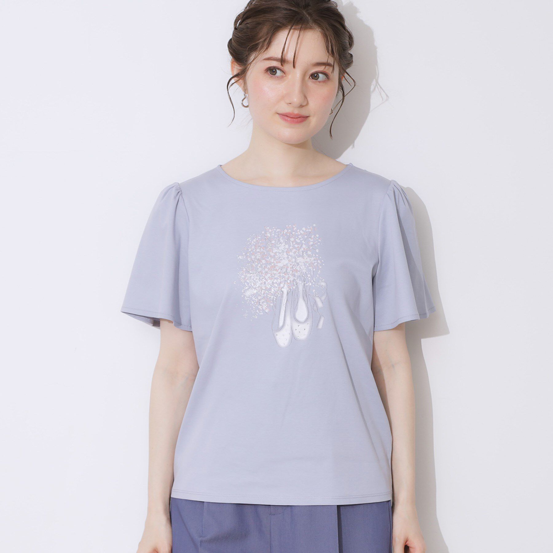 Couture broach「【接触冷感・UVカット】トゥシューズプリントTシャツ」|Tシャツ・カットソー|