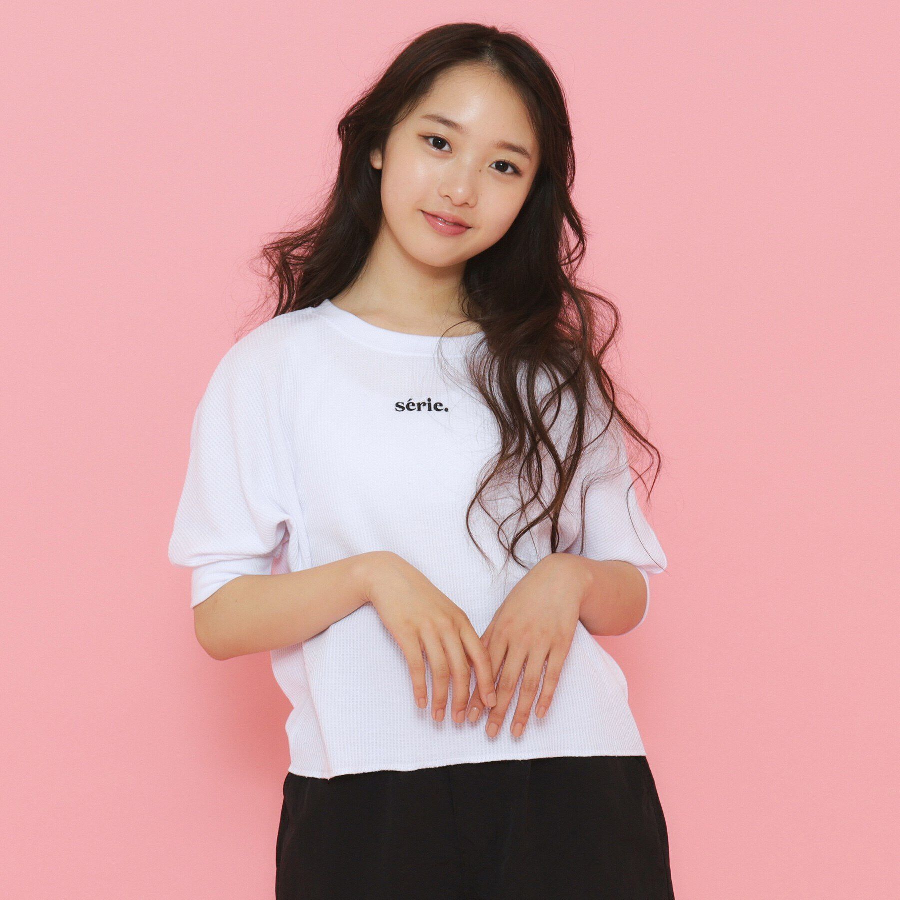 PINK-latte「【130cmあり】サーマルTシャツ」|Tシャツ・カットソー|