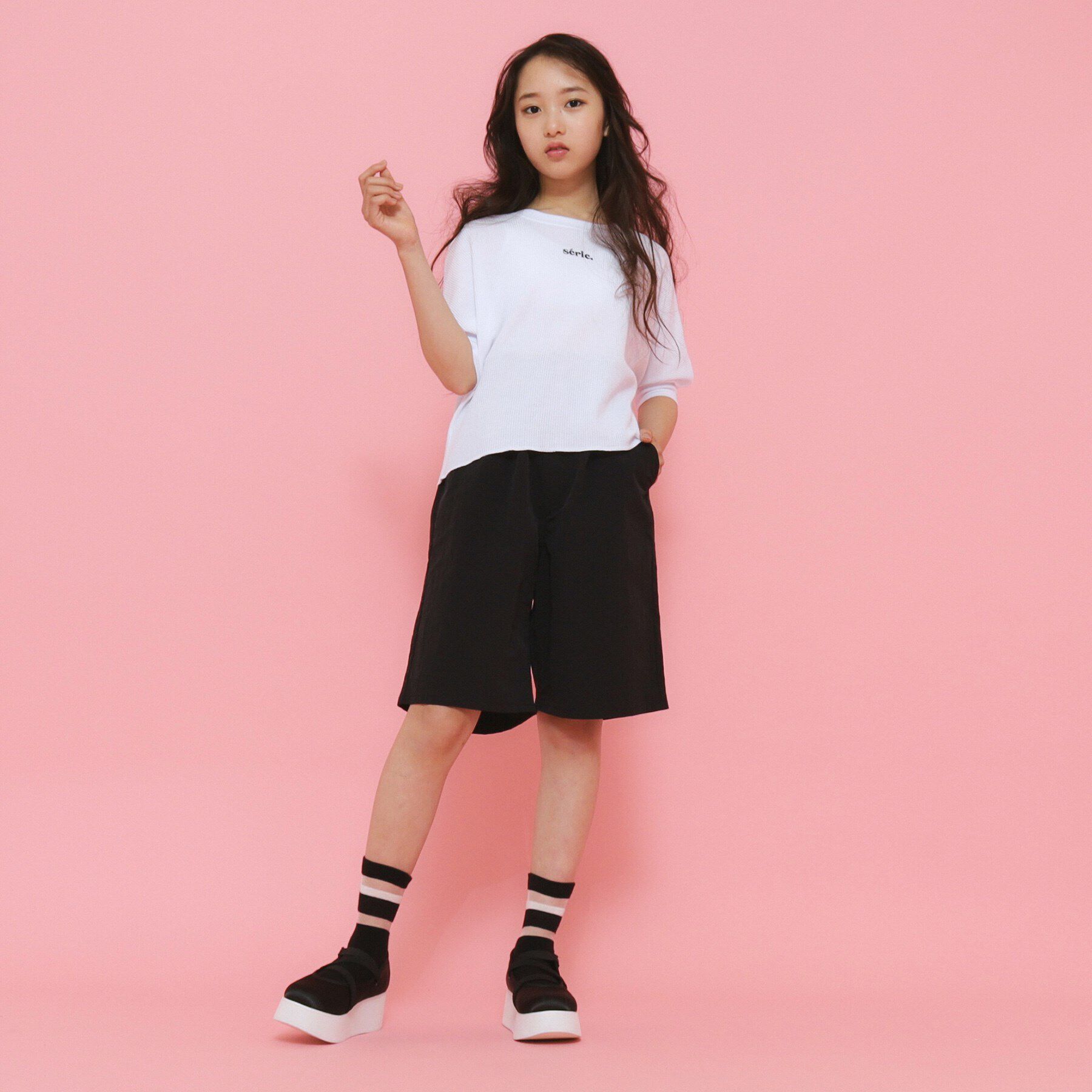 PINK-latte「【130cmあり】サーマルTシャツ」|Tシャツ・カットソー|