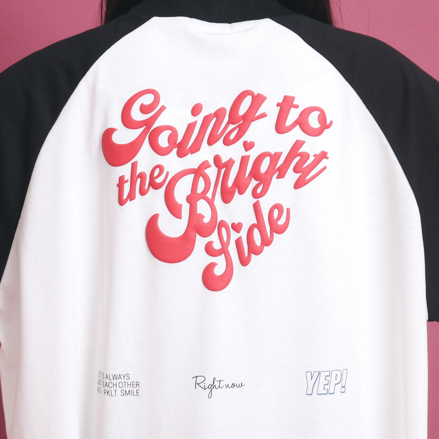 PINK-latte「ラグランスリーブクルーネックチュニックTシャツ」|ワンピース|