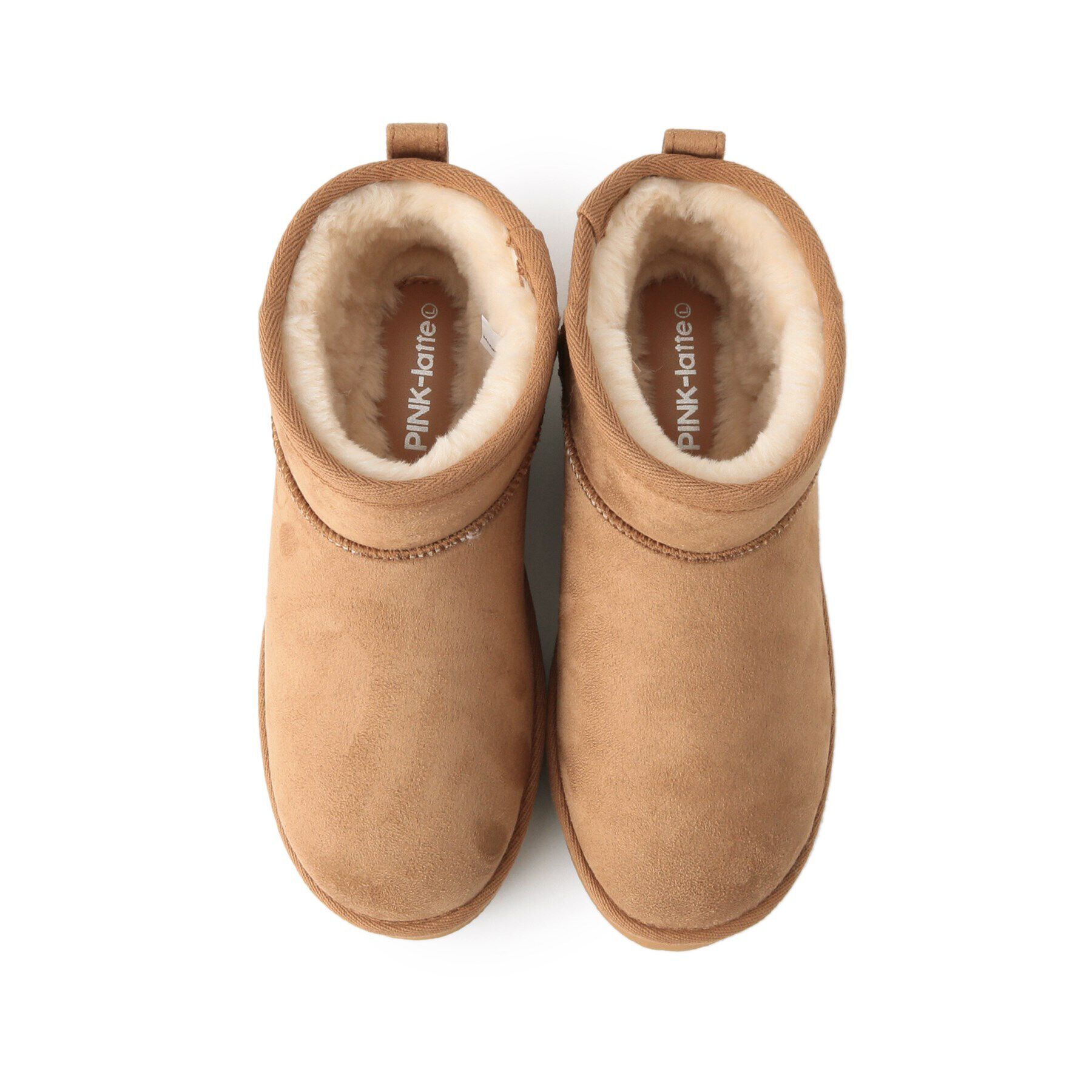 PINK-latte「フェイクムートンブーツ」|ショートブーツ|