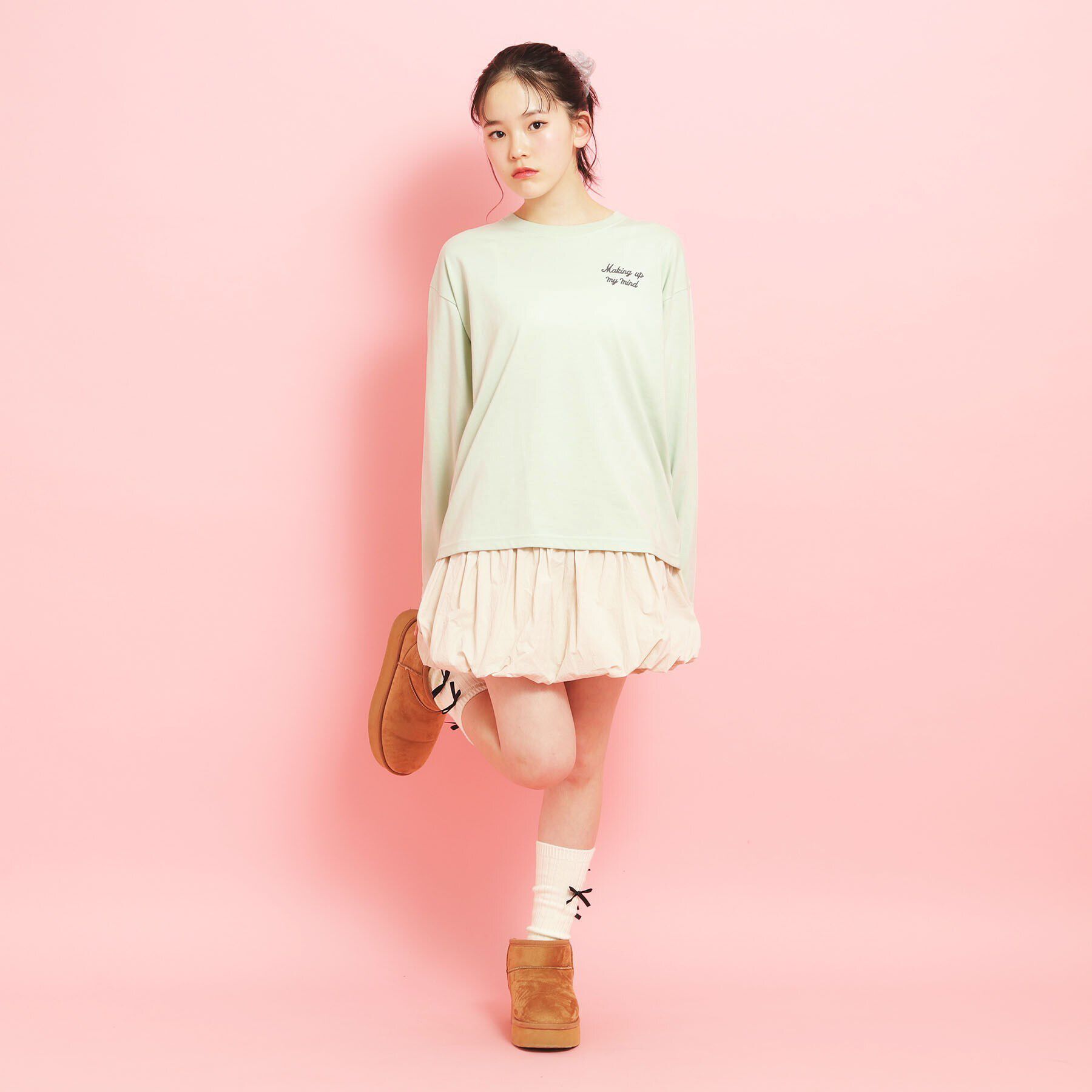 PINK-latte「【定番】クマちゃんロンT」|Tシャツ・カットソー|