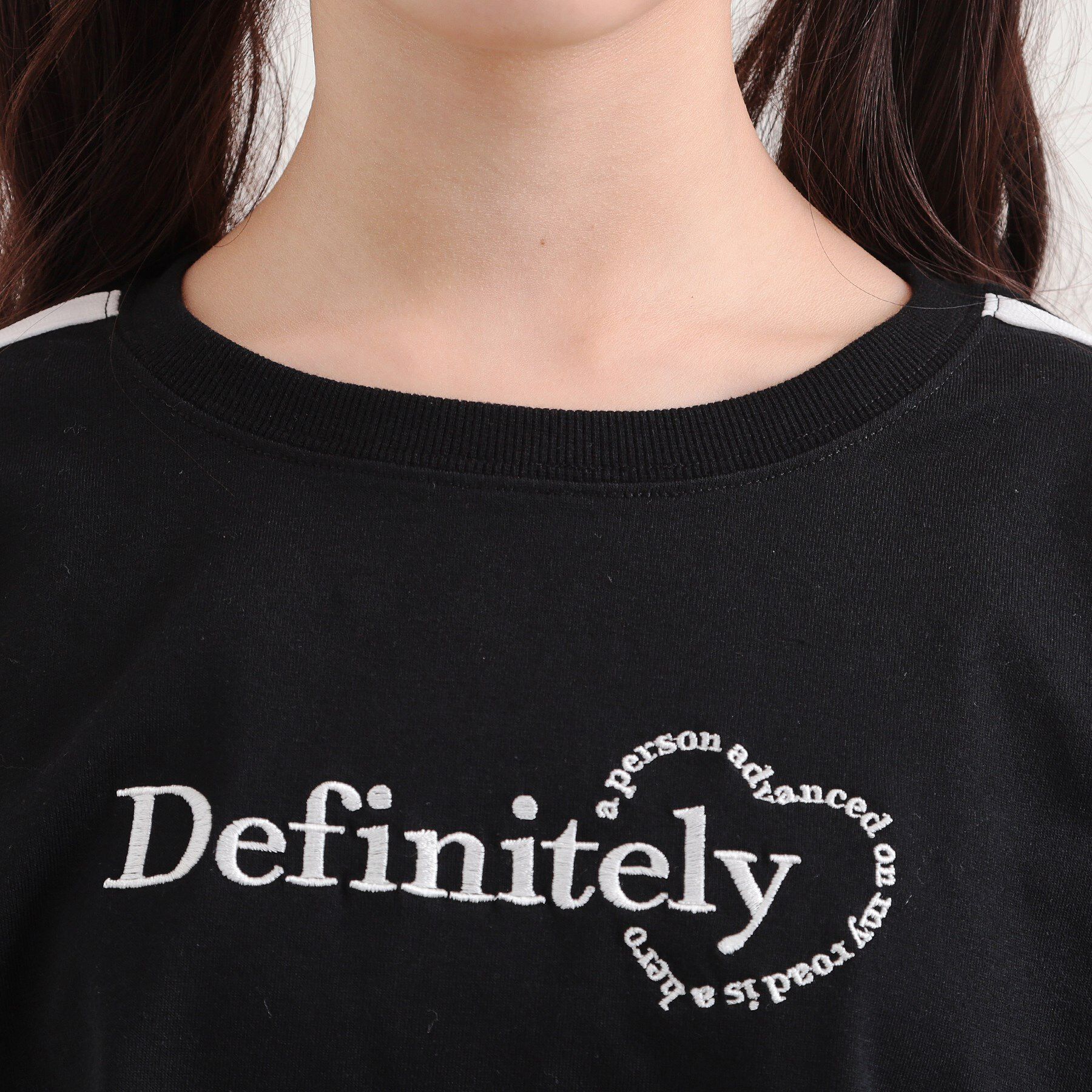 PINK-latte「袖ラインリボンTシャツ」|Tシャツ・カットソー|