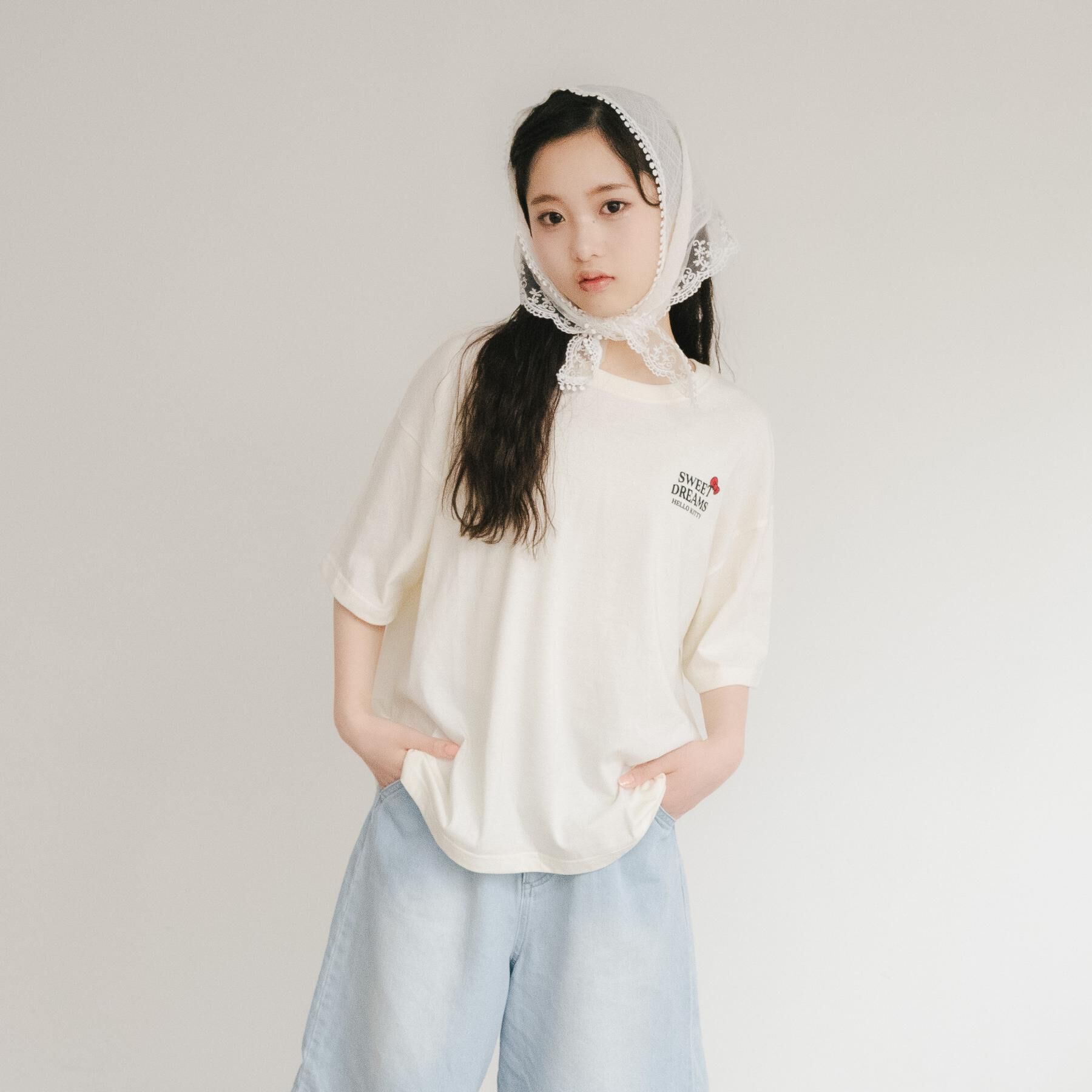 PINK-latte「【サンリオキャラクターズコラボ】バックロゴビッグTシャツ」|Tシャツ・カットソー|