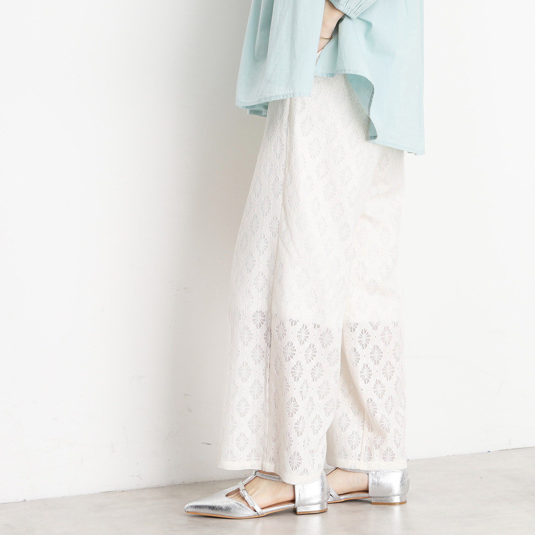 THE SHOP TK「レースワイドパンツ【洗濯機OK】」|その他|