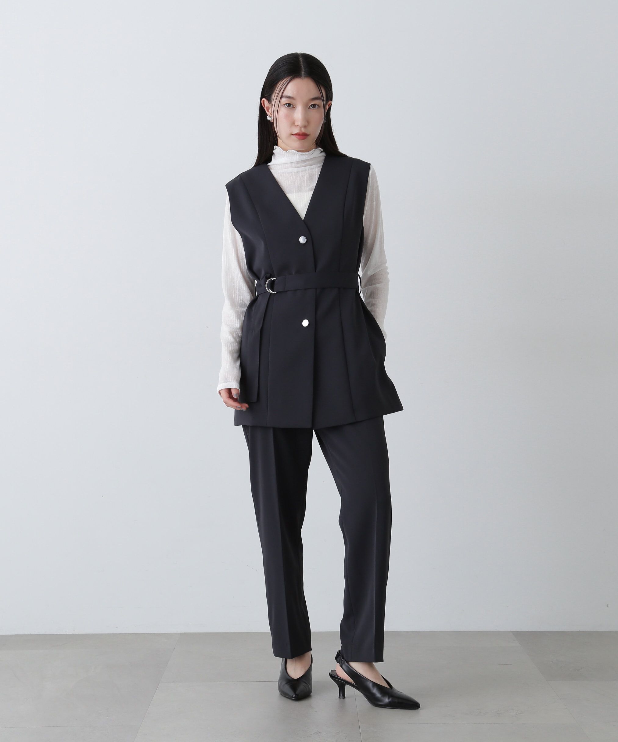  「ベルトツキペプラムジレ」|ブルゾン・スタジャン|