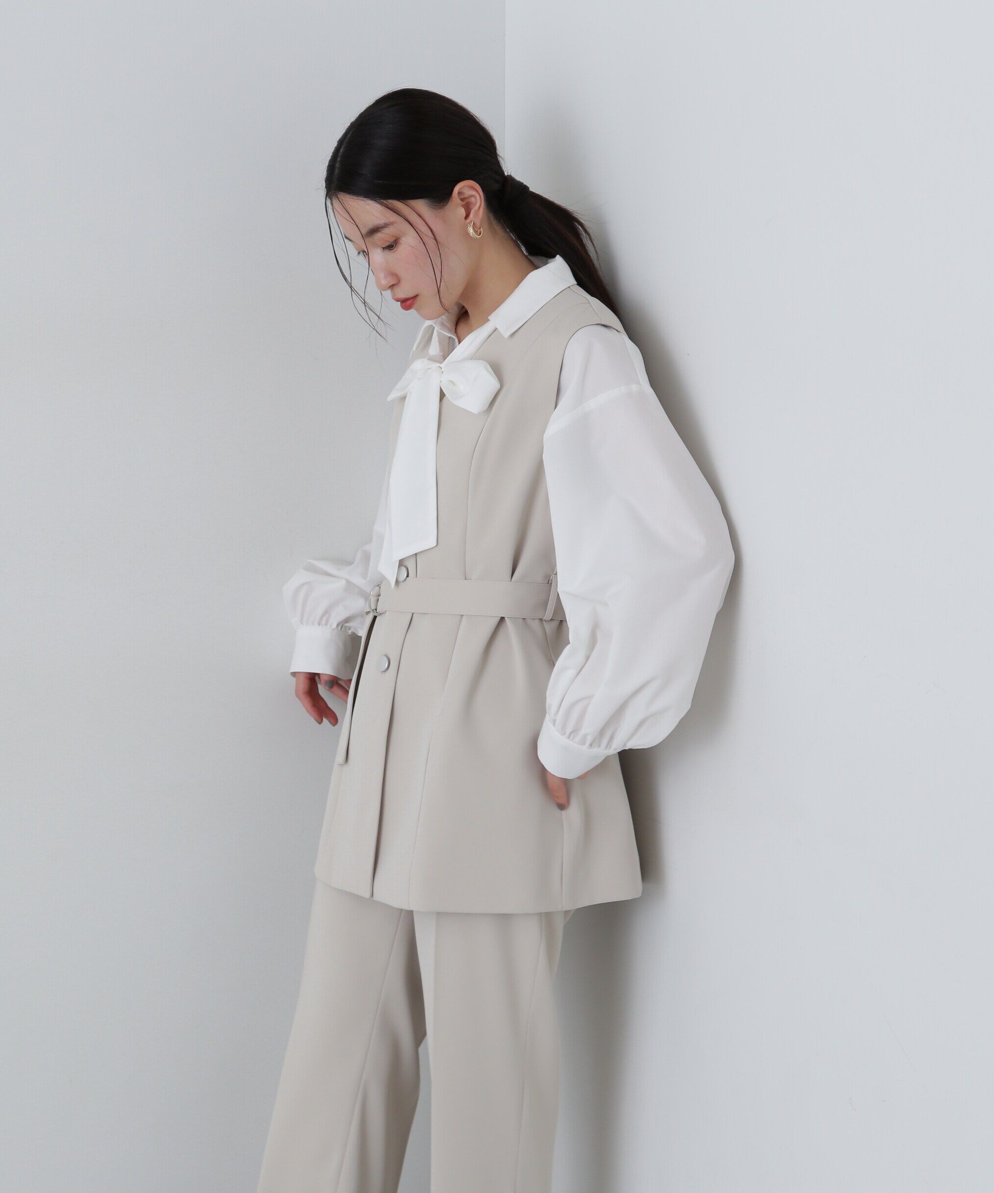  「ベルトツキペプラムジレ」|ブルゾン・スタジャン|