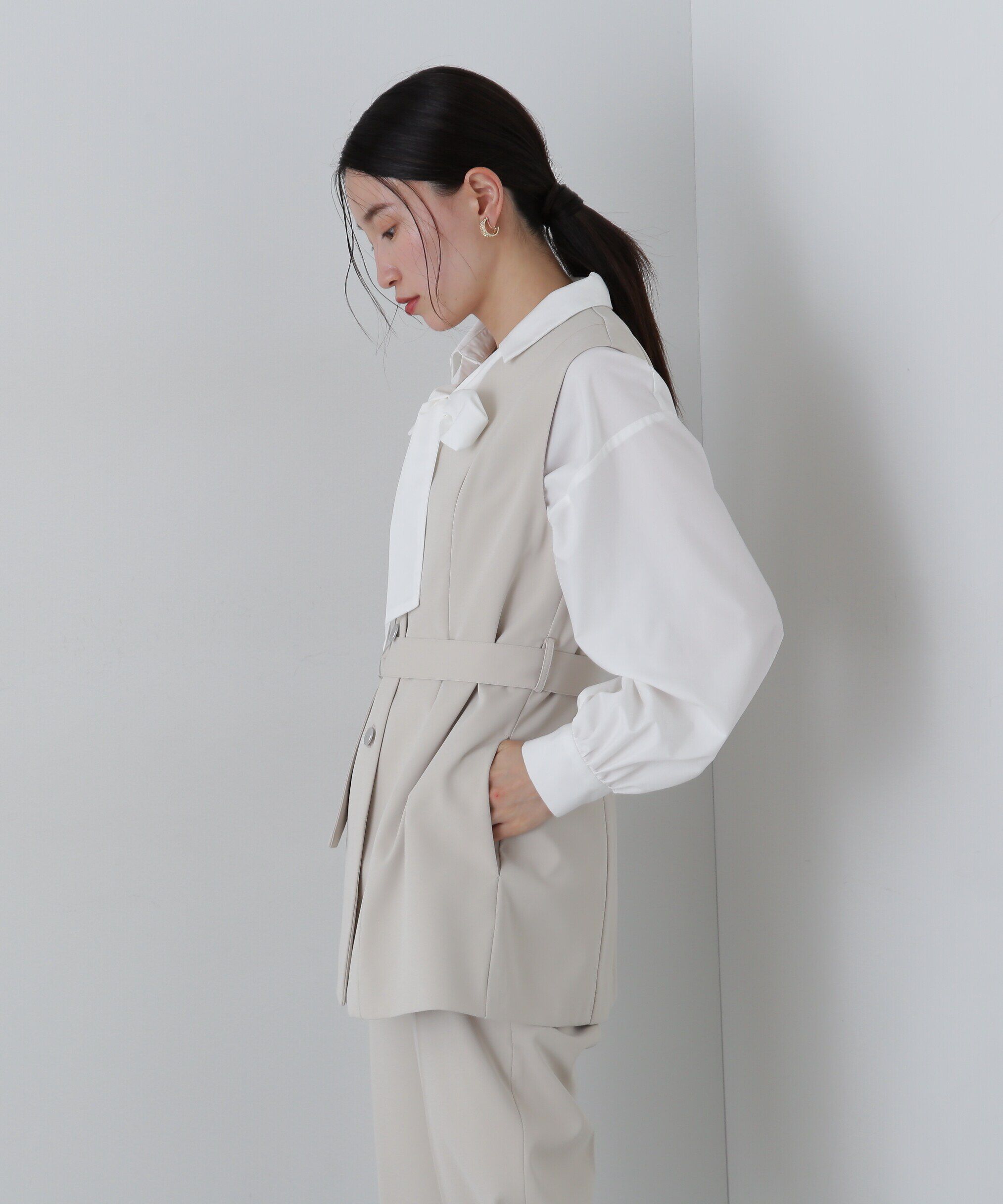  「ベルトツキペプラムジレ」|ブルゾン・スタジャン|