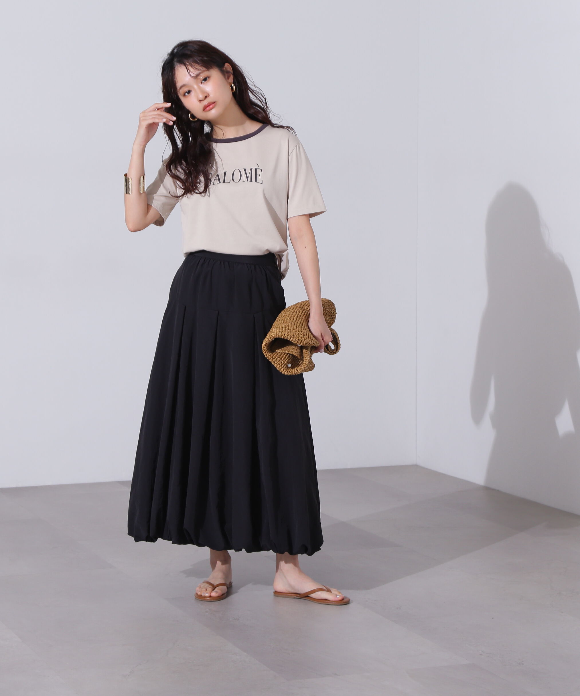  「切替タックバルーンスカート」|スカート|