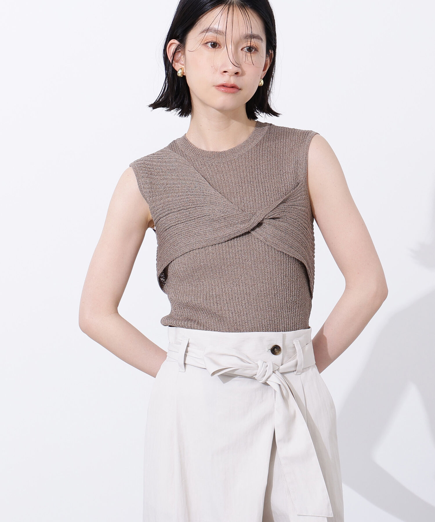  「フロントツイストリブニット」|ニット・セーター|