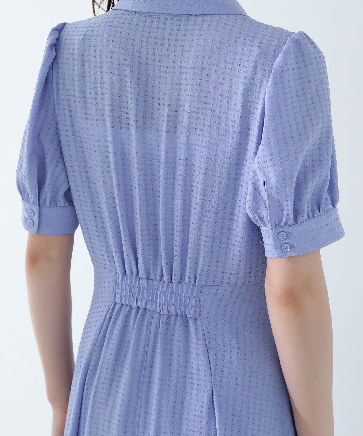  「シャツカラーサッカーワンピース」|ワンピース|