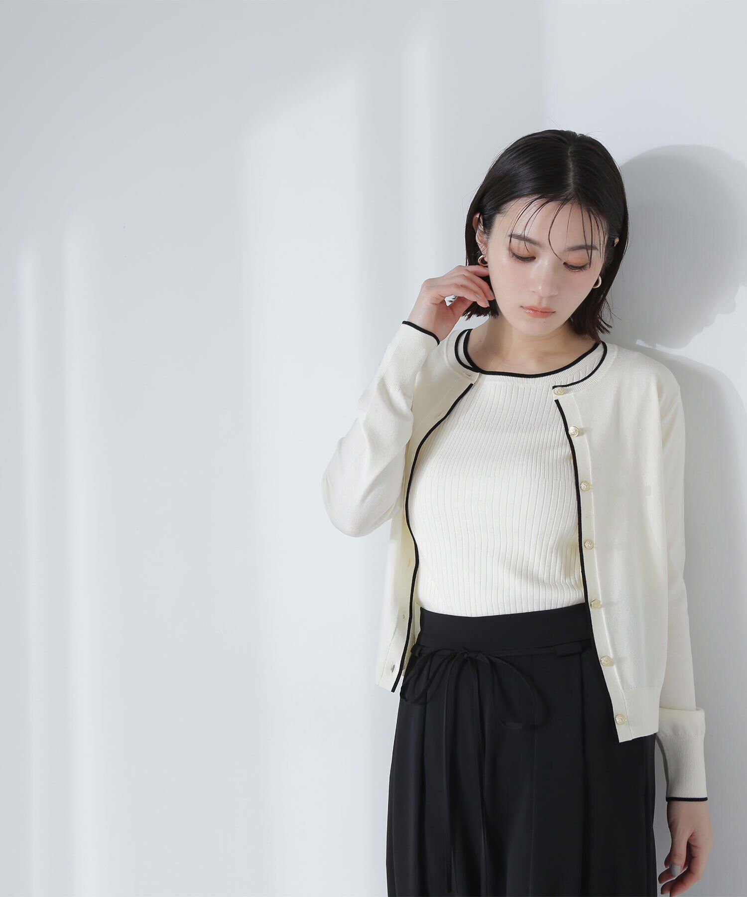  「バイカラーアンサンブル」|ニット・セーター|