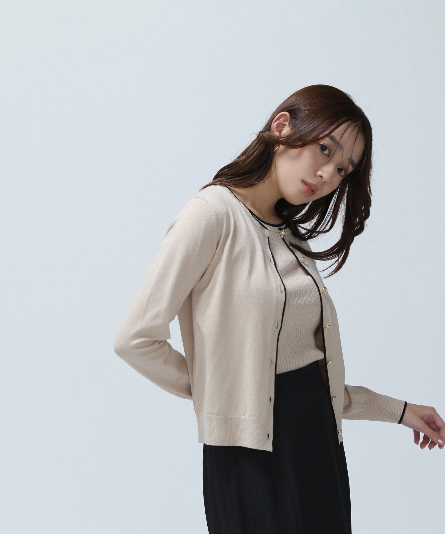  「バイカラーアンサンブル」|ニット・セーター|