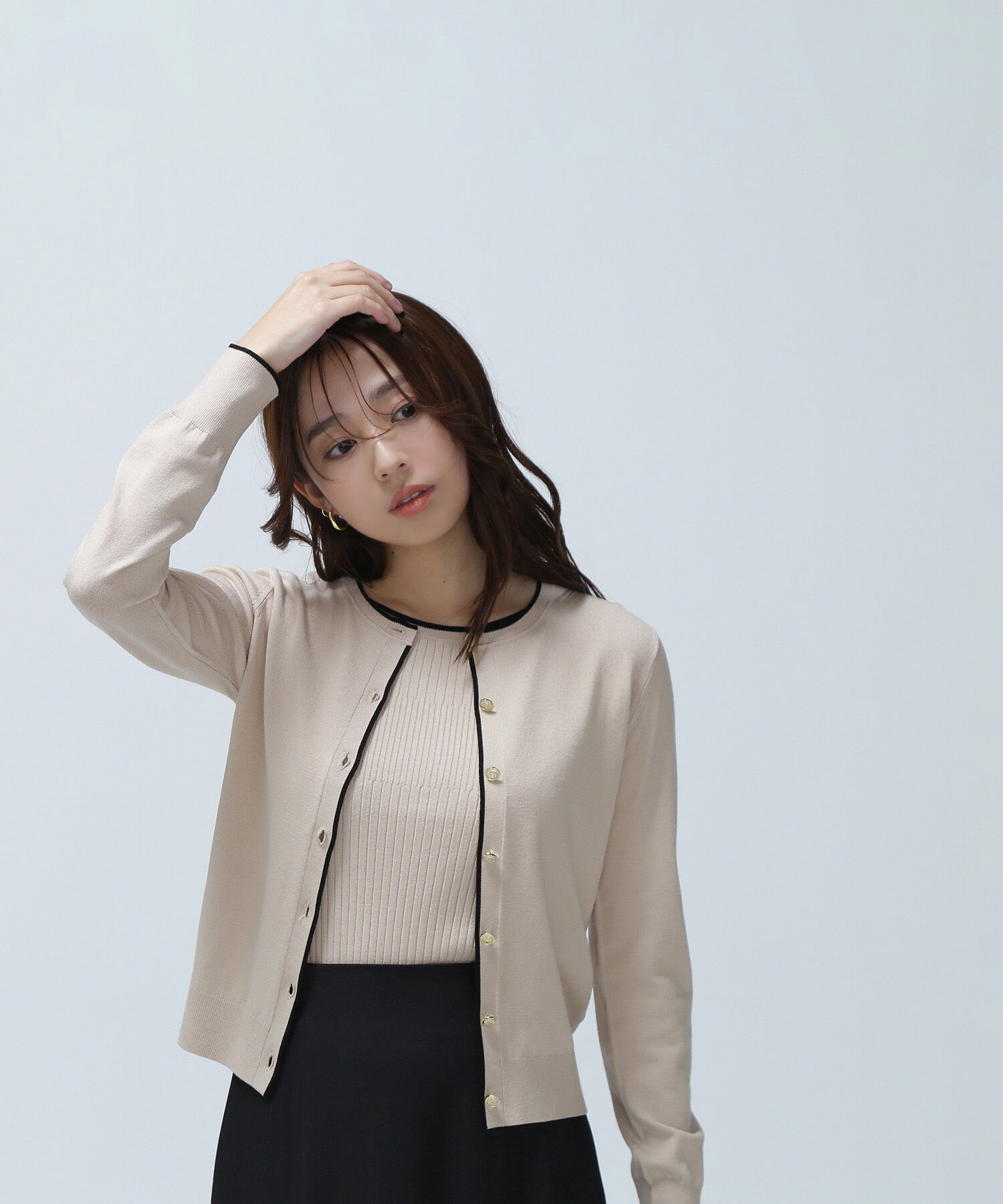  「バイカラーアンサンブル」|ニット・セーター|