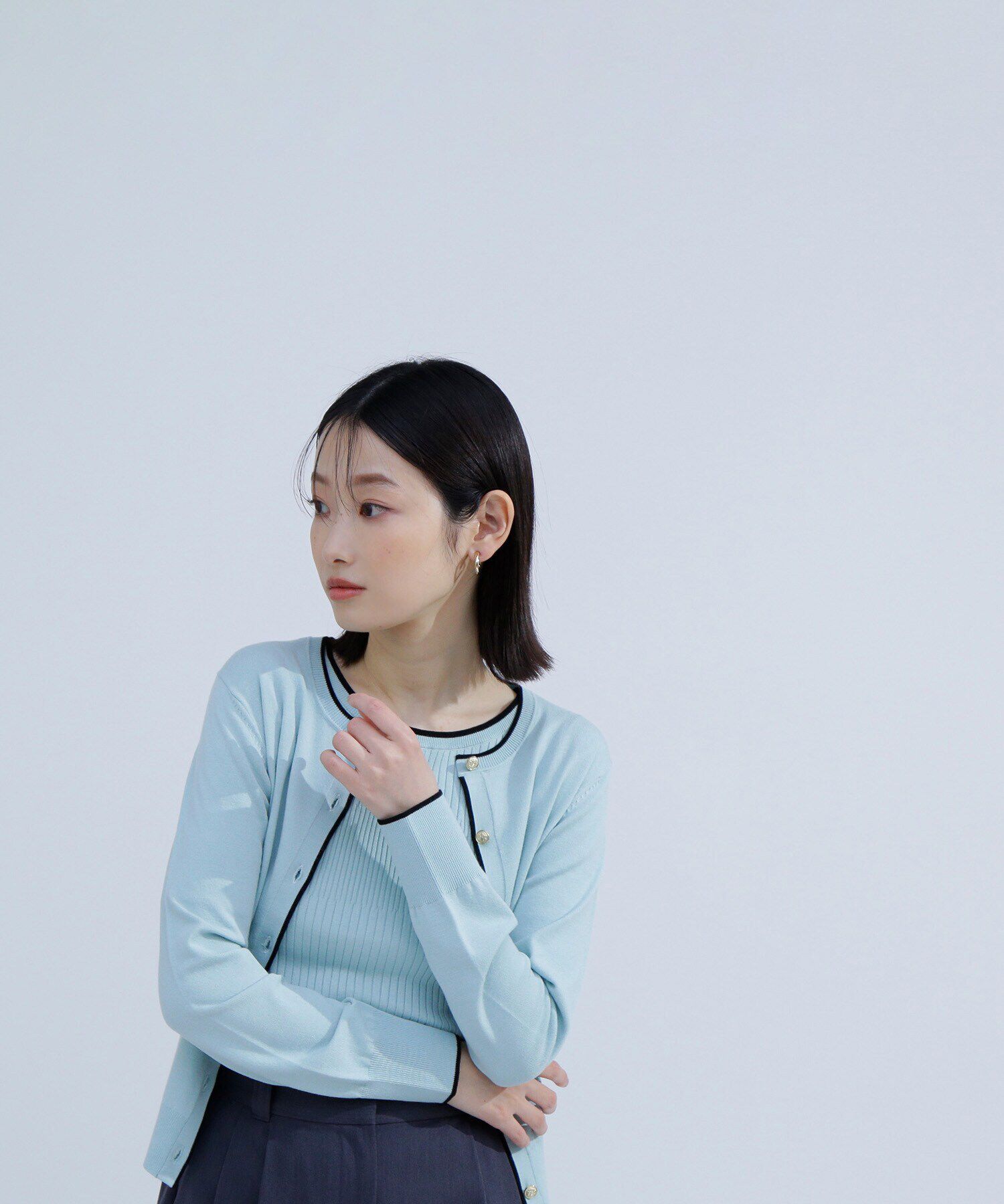  「バイカラーアンサンブル」|ニット・セーター|