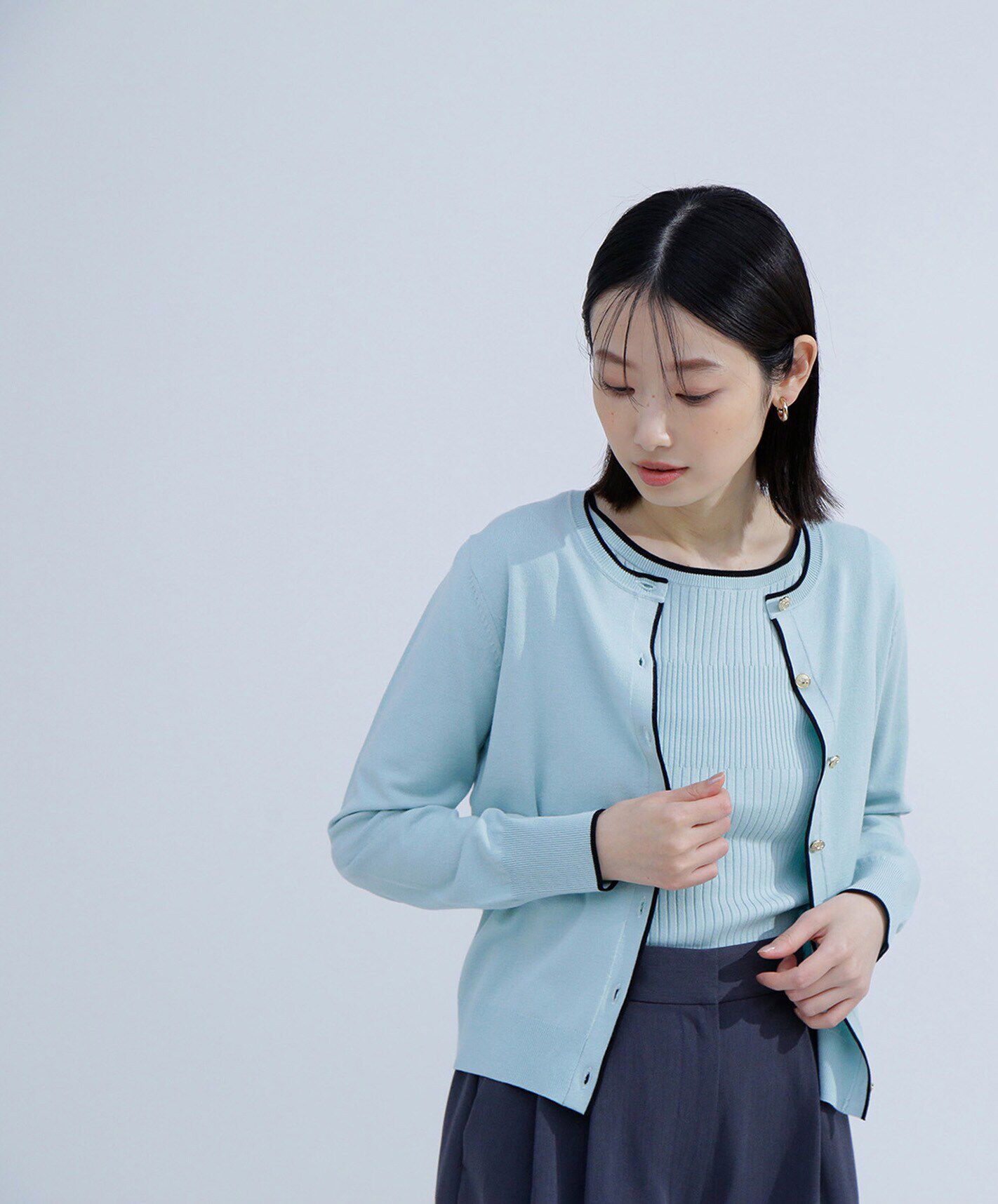  「バイカラーアンサンブル」|ニット・セーター|