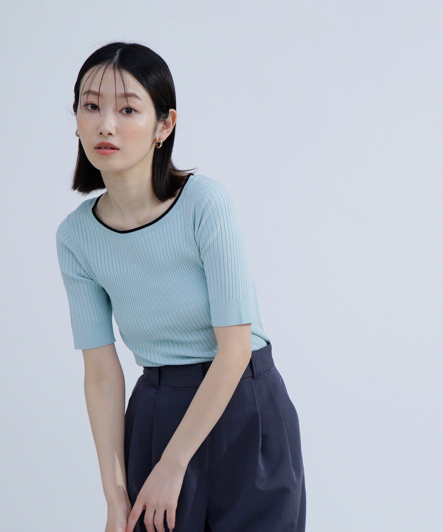  「バイカラーアンサンブル」|ニット・セーター|