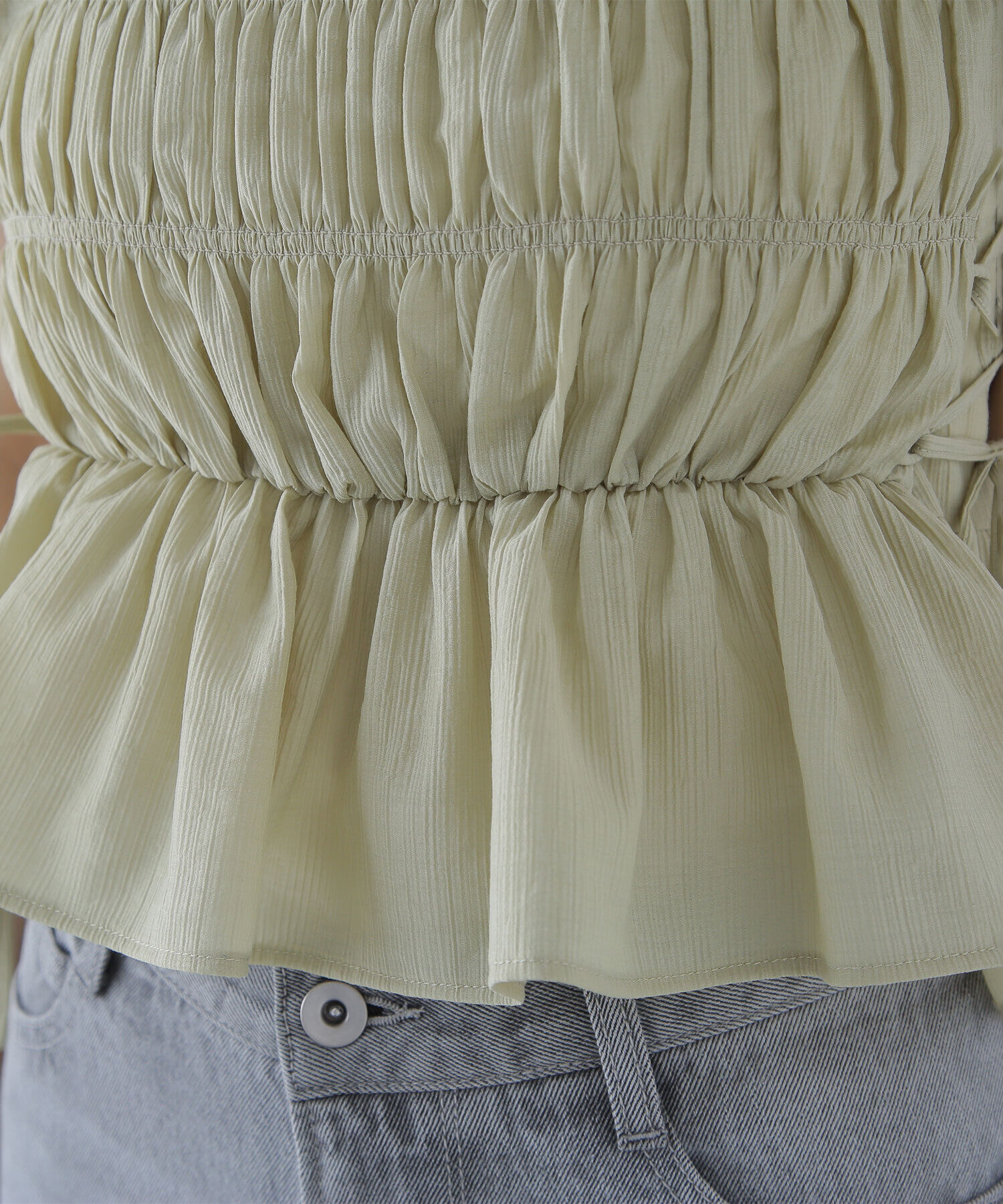  「レースアップシャーリングブラウス」|シャツ・ブラウス|