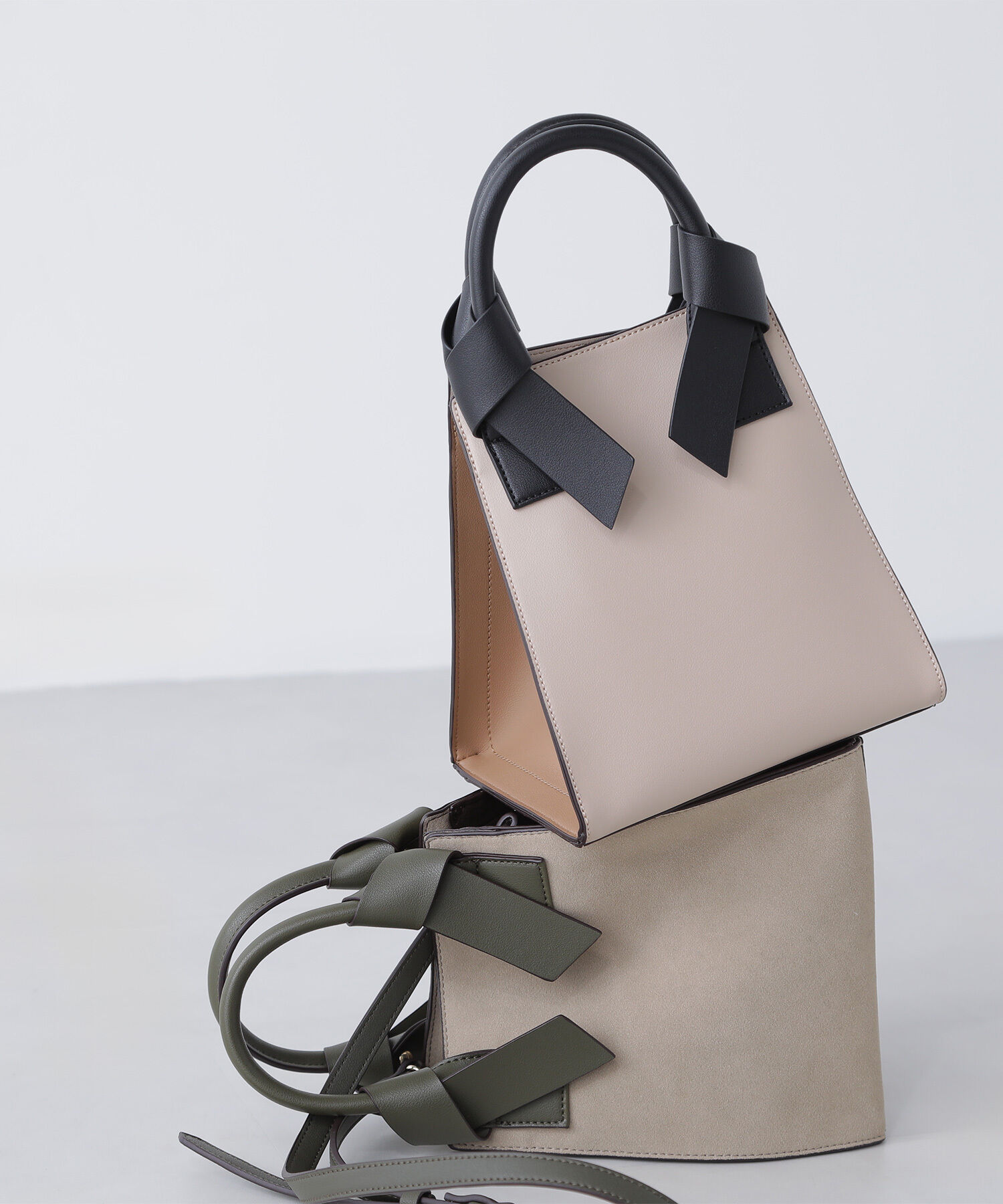  「リボンハンドルトートバッグ」|トートバッグ|ベージュベー 2