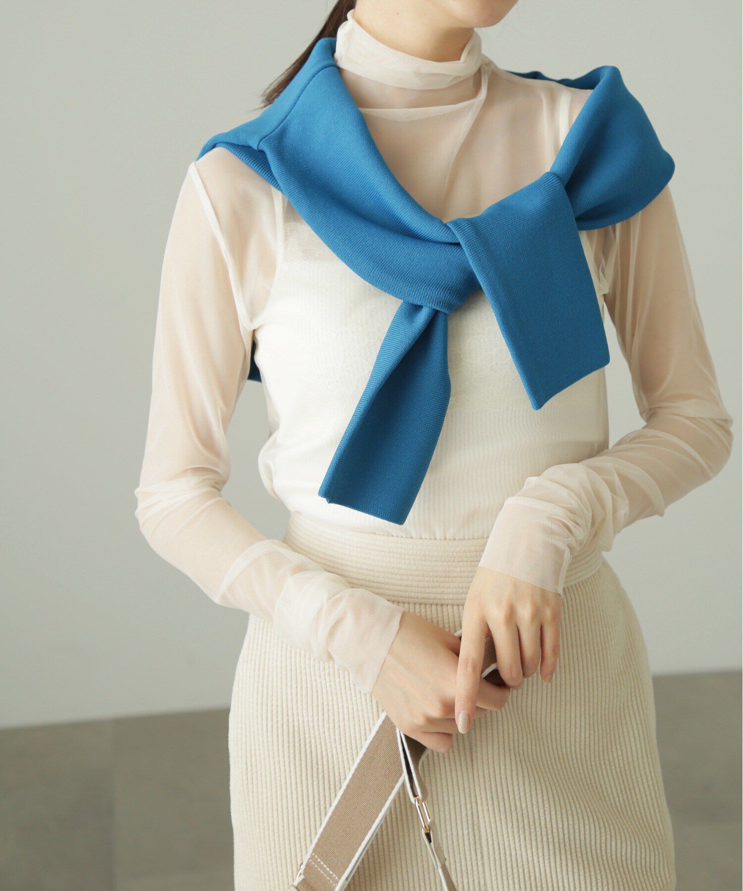  「シースルーハイネックカットソー」|Tシャツ・カットソー|