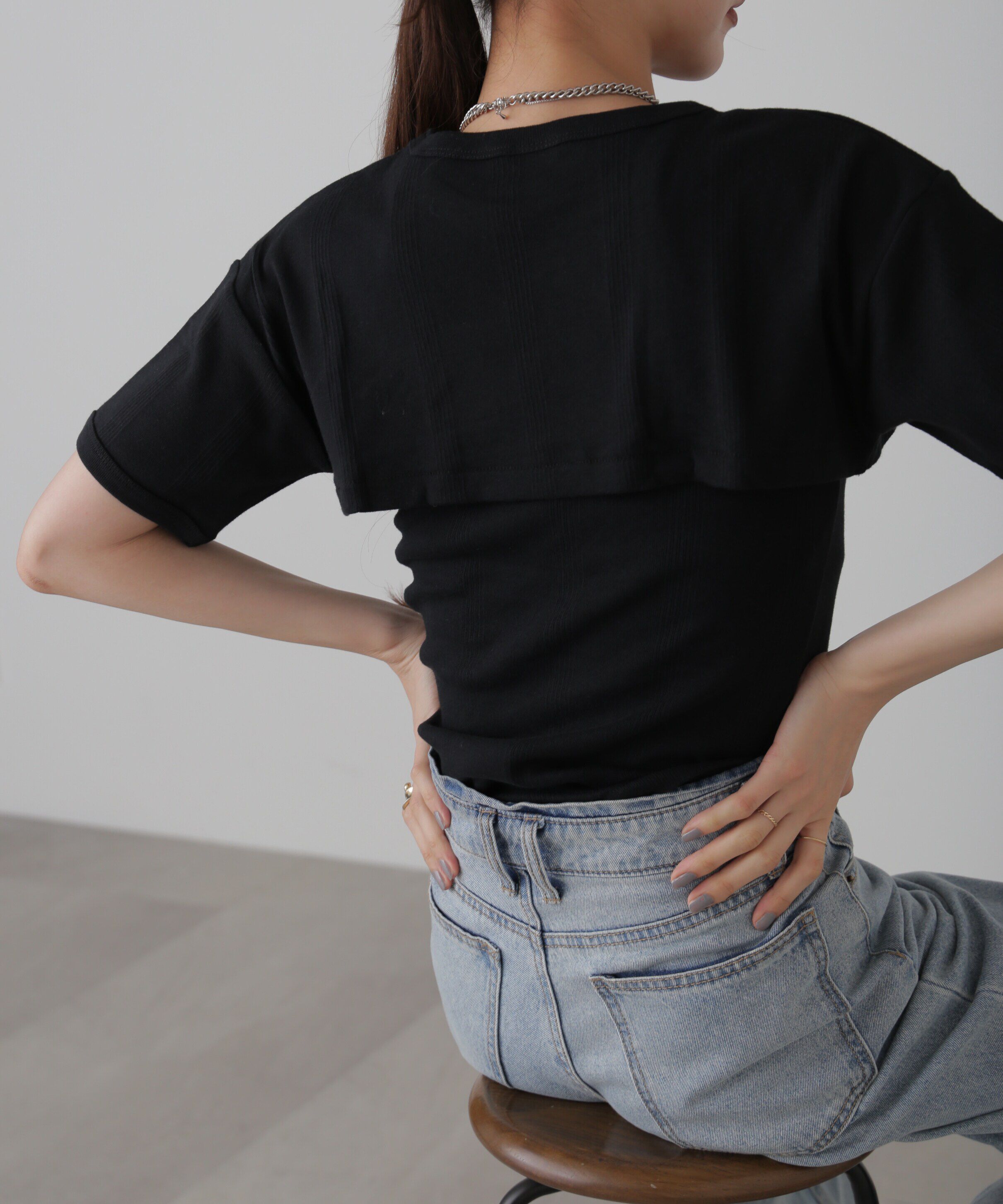  「Miller ショート丈Tシャツ」|Tシャツ・カットソー|