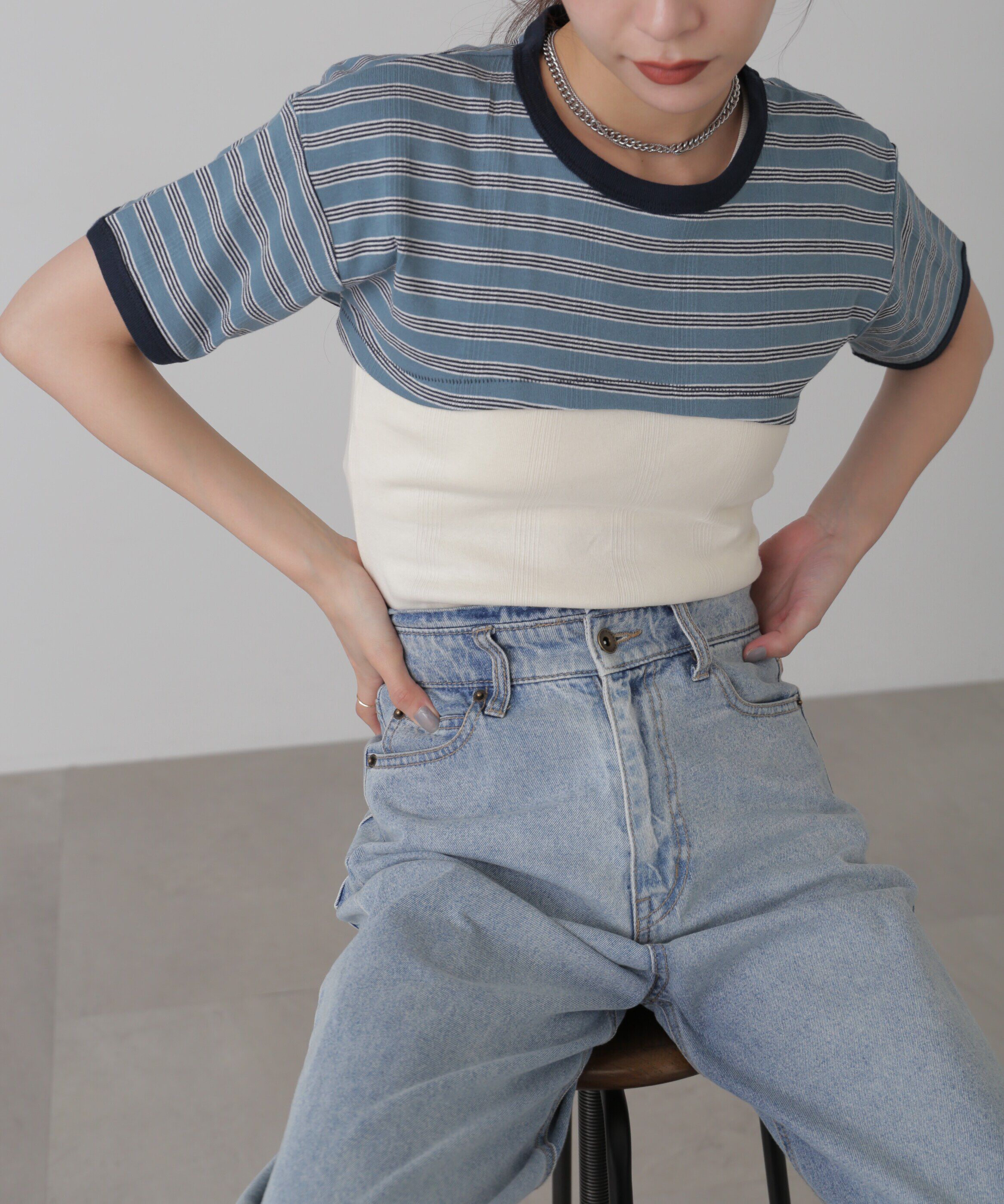  「Miller ショート丈Tシャツ」|Tシャツ・カットソー|ブルーベース1