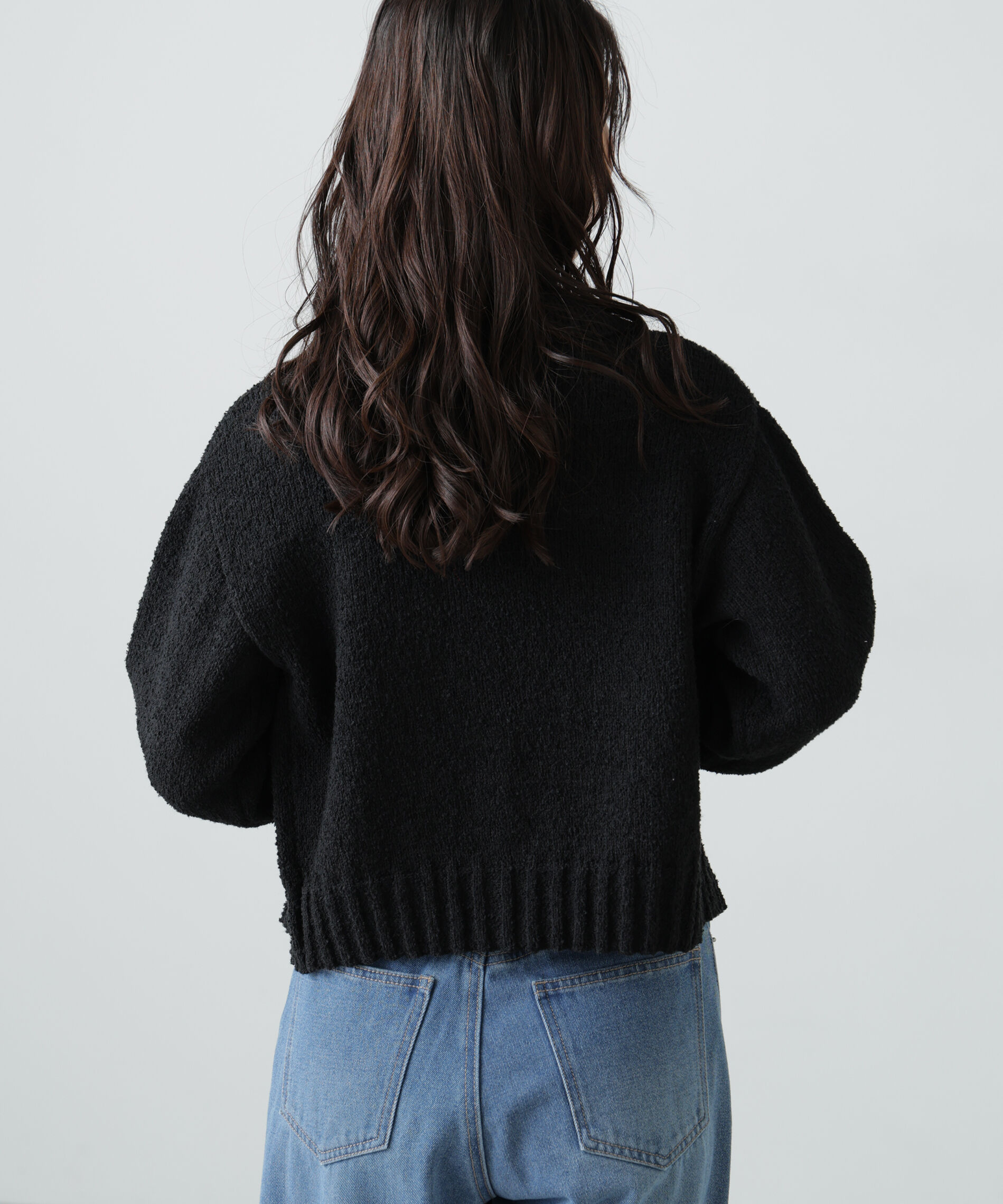  「[WEB限定:ﾌﾞﾗｯｸｶﾗｰのみ]ﾐﾆﾌﾞｰｸﾚﾂｲｰﾄﾞﾗｲｸﾆｯﾄｶ 」|ニット・セーター|