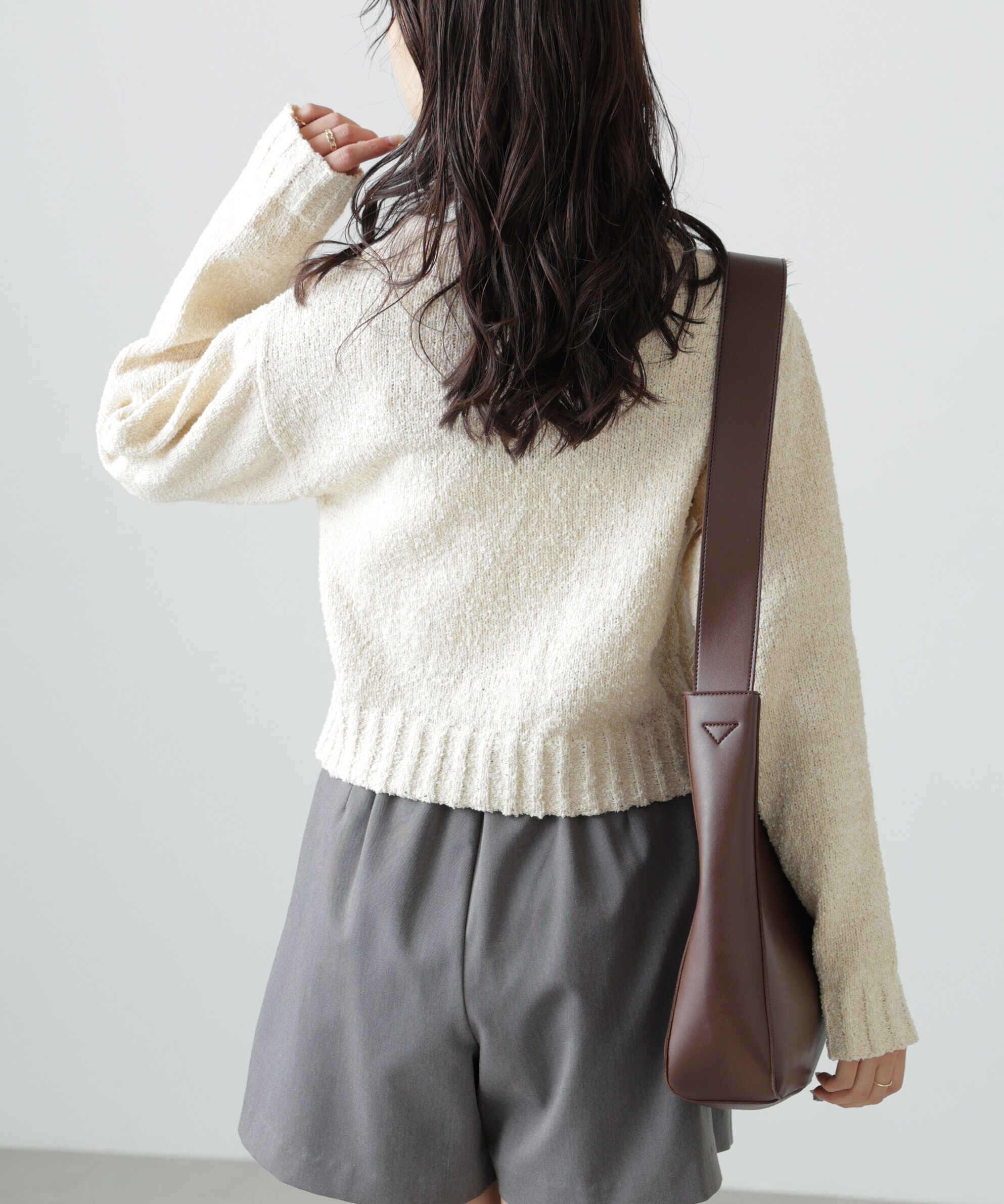  「[WEB限定:ﾌﾞﾗｯｸｶﾗｰのみ]ﾐﾆﾌﾞｰｸﾚﾂｲｰﾄﾞﾗｲｸﾆｯﾄｶ 」|ニット・セーター|