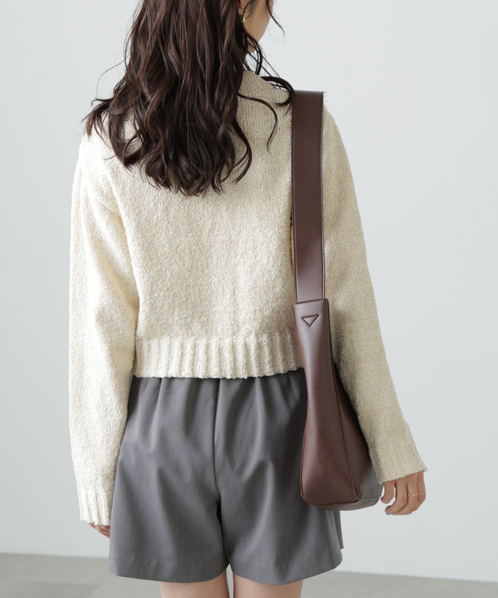  「[WEB限定:ﾌﾞﾗｯｸｶﾗｰのみ]ﾐﾆﾌﾞｰｸﾚﾂｲｰﾄﾞﾗｲｸﾆｯﾄｶ 」|ニット・セーター|